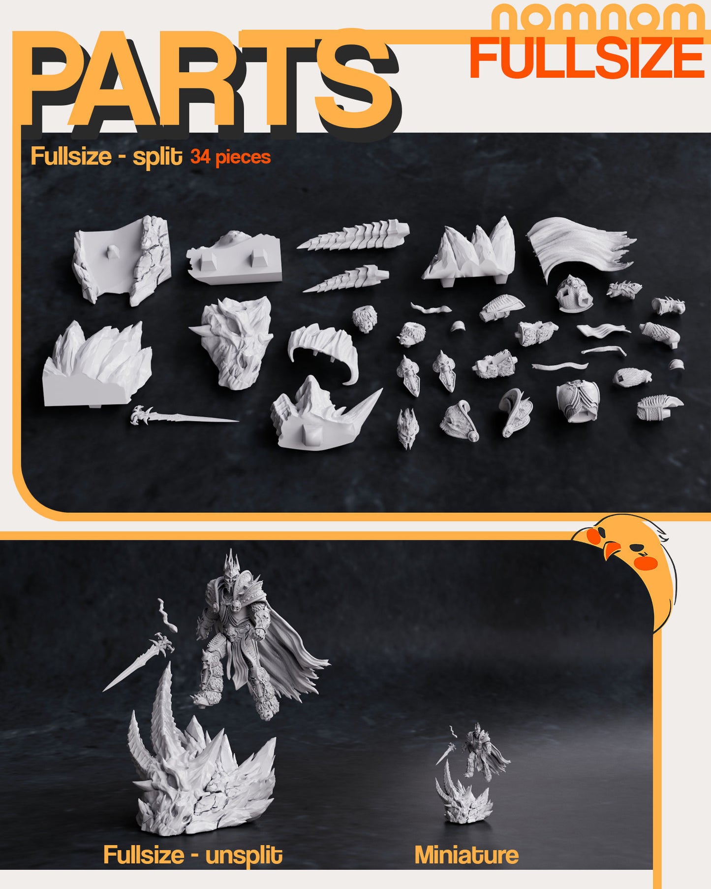 Arthas | 10.5-Inch Resin Model Kit | DIY World of Warcraft Fallen Prince