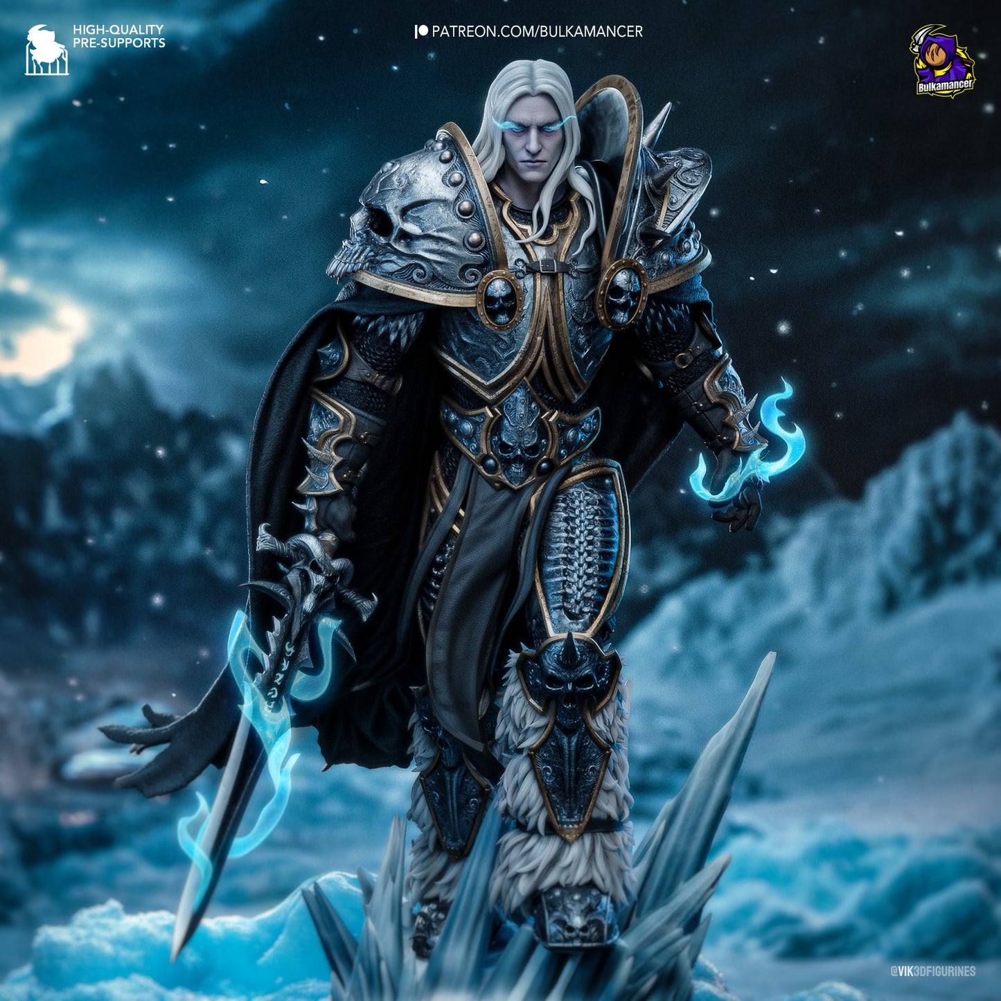 Arthas | 11-Inch Resin Model Kit | DIY World of Warcraft Lich King