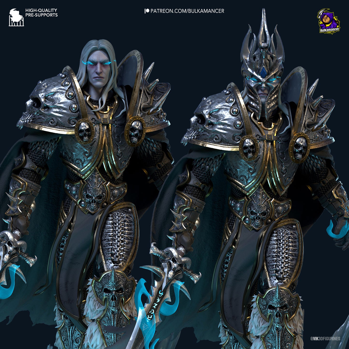 Arthas | 11-Inch Resin Model Kit | DIY World of Warcraft Lich King