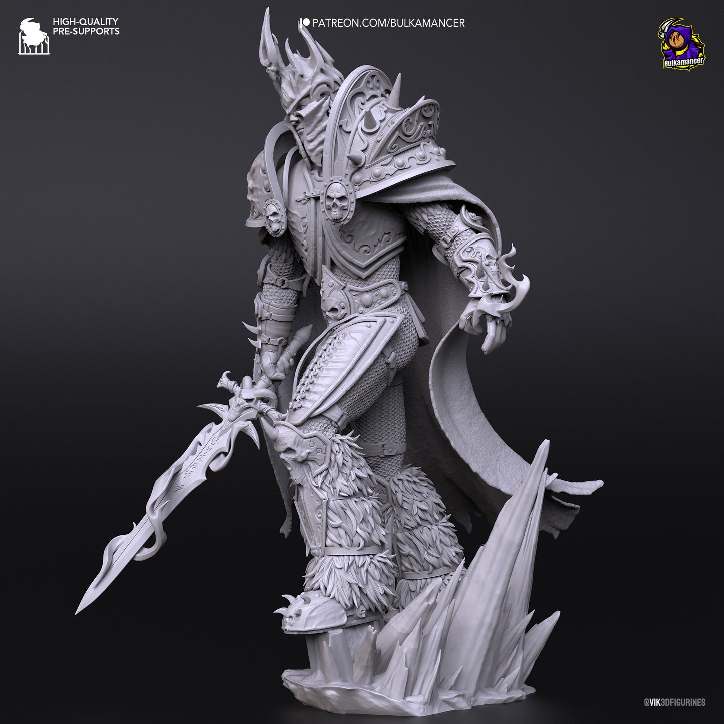Arthas | 11-Inch Resin Model Kit | DIY World of Warcraft Lich King