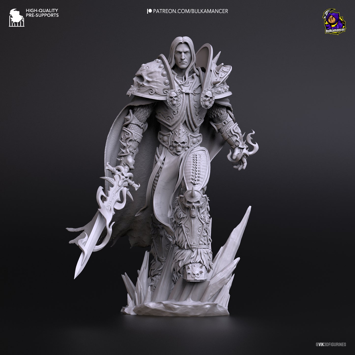 Arthas | 11-Inch Resin Model Kit | DIY World of Warcraft Lich King