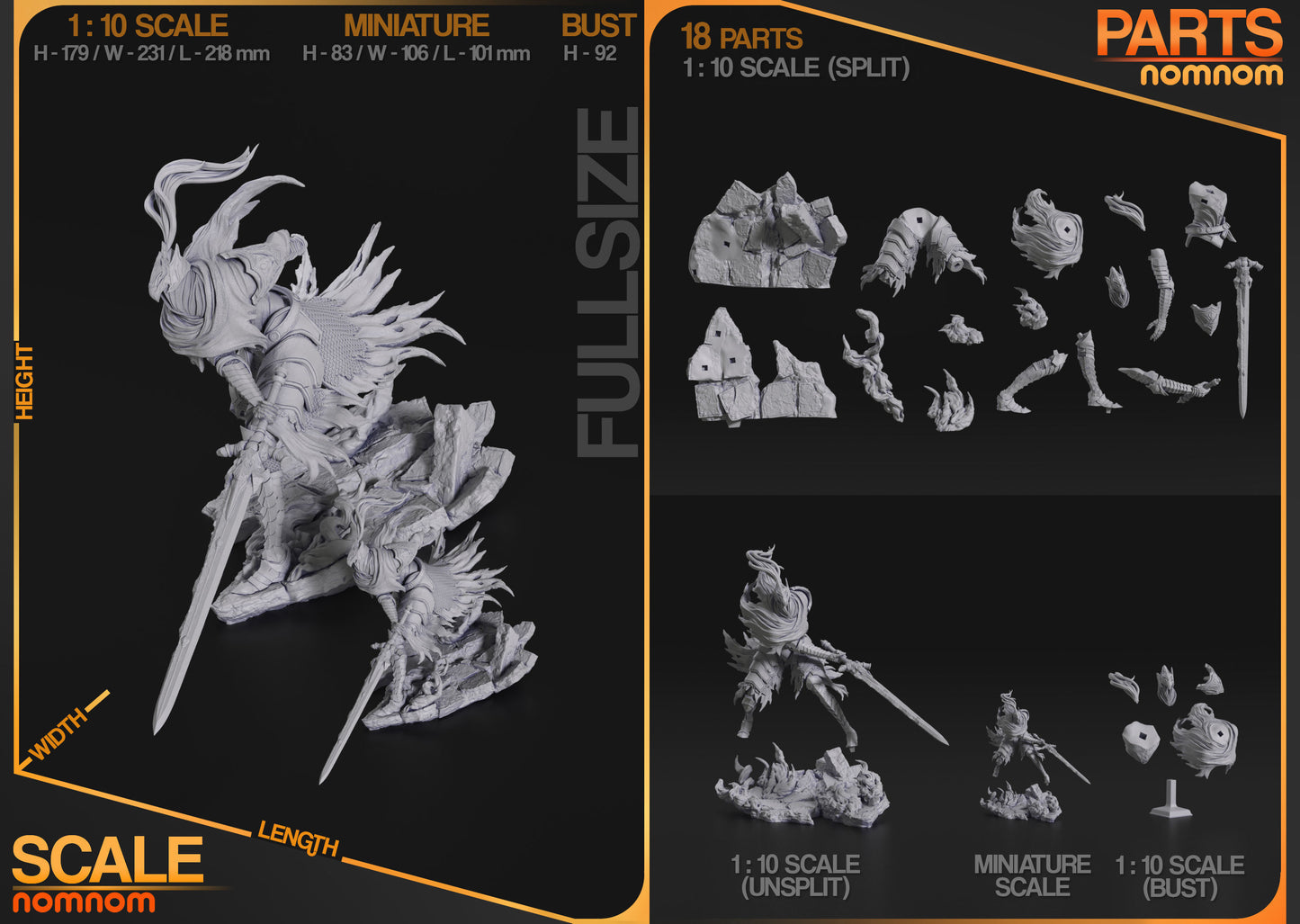 Artorias | Resin Model/Bust Kit | DIY Dark Souls Abysswalker