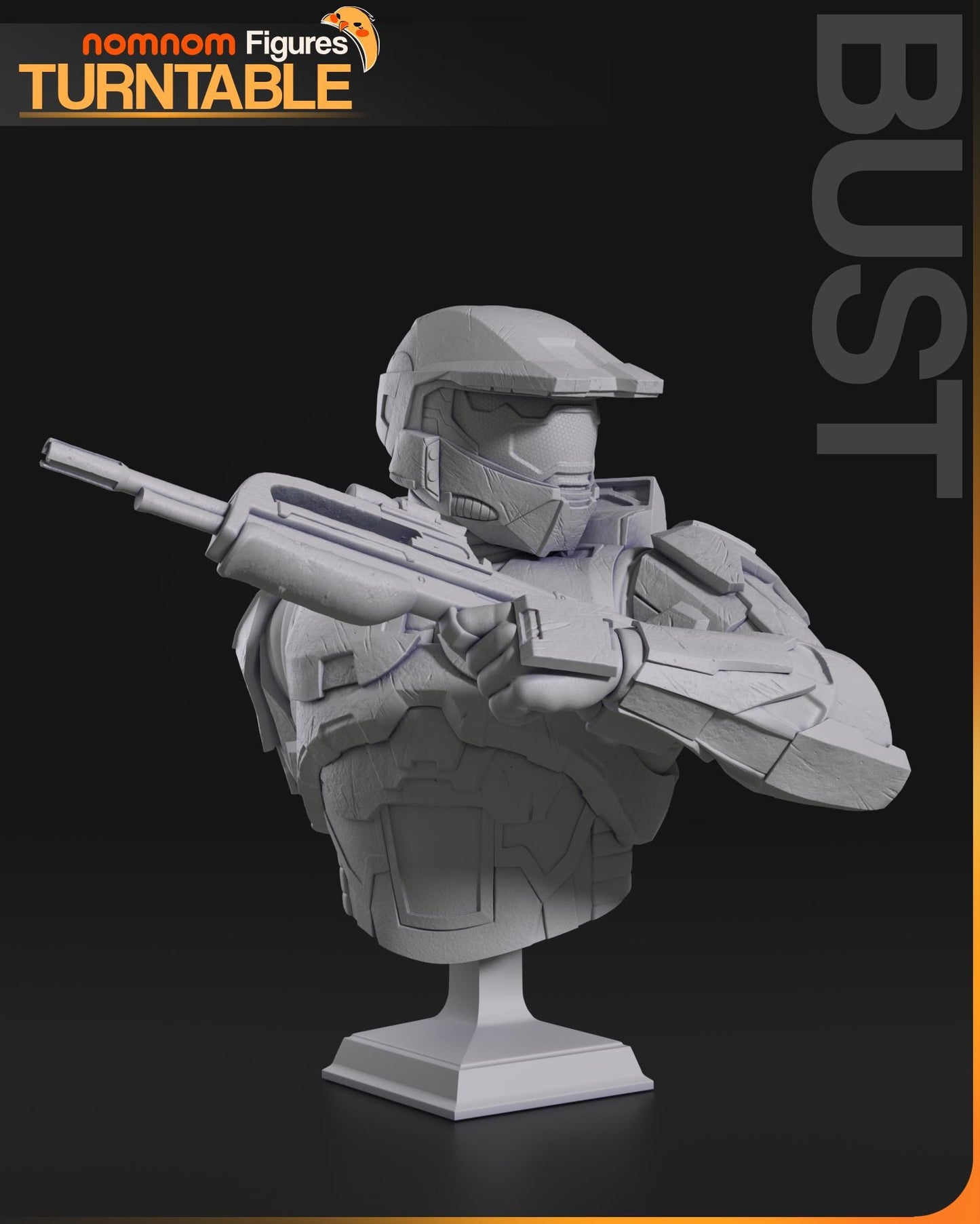 Master Chief Bust | 3.5-Inch Resin Model Kit | DIY Halo Video Game