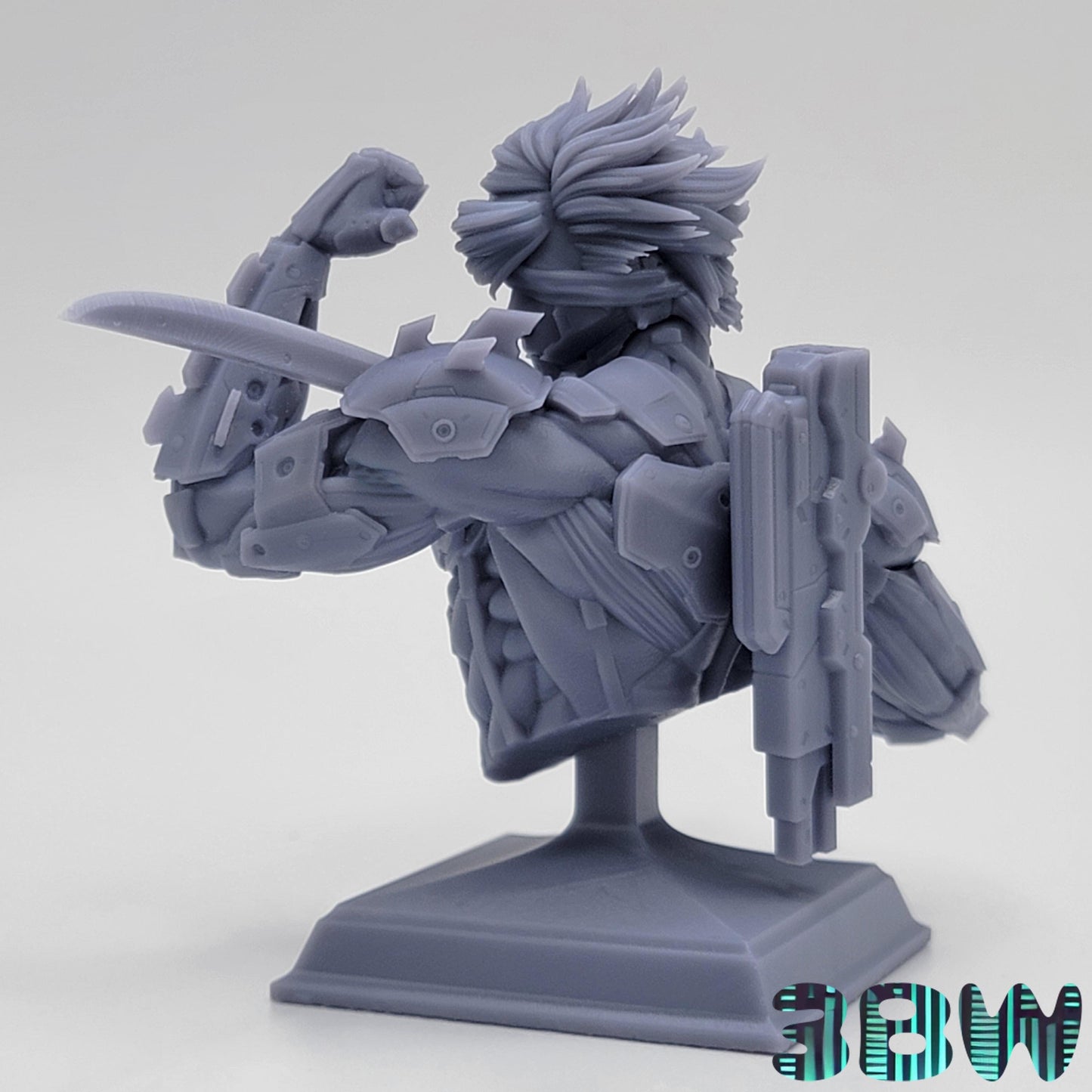 Raiden Bust | 3-Inch Resin Model Kit | DIY Metal Gear Solid Sword Pose