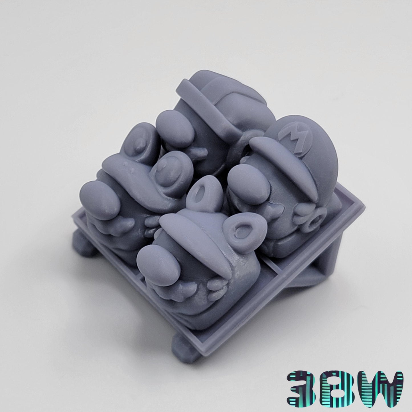 Super Mario Keycap Set | Unpainted Resin Artisan Caps | Cherry MX | Tanooki, Frog, Hammer, Super