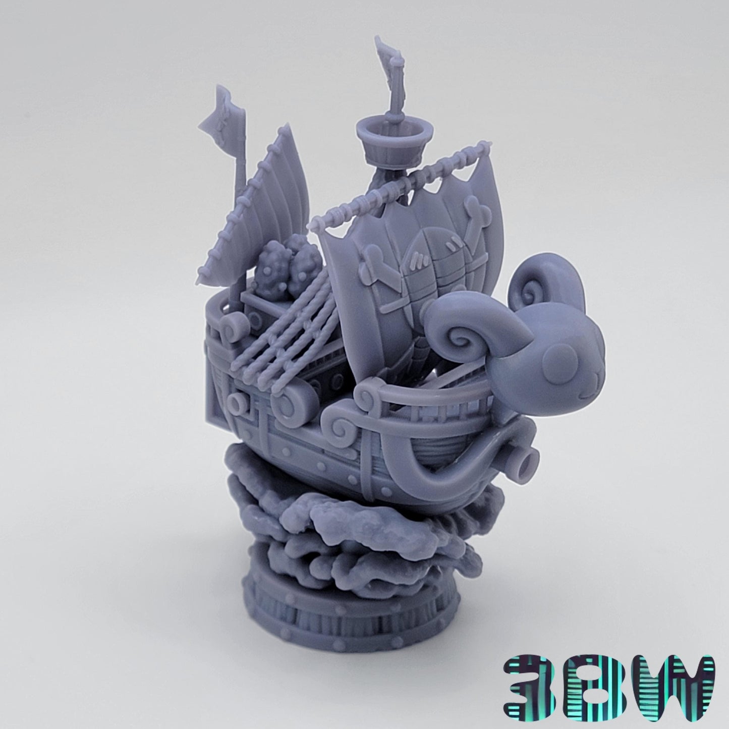 Chibi Going Merry | 4-Inch Resin Model Kit | DIY One Piece Miniature Ship Sailing