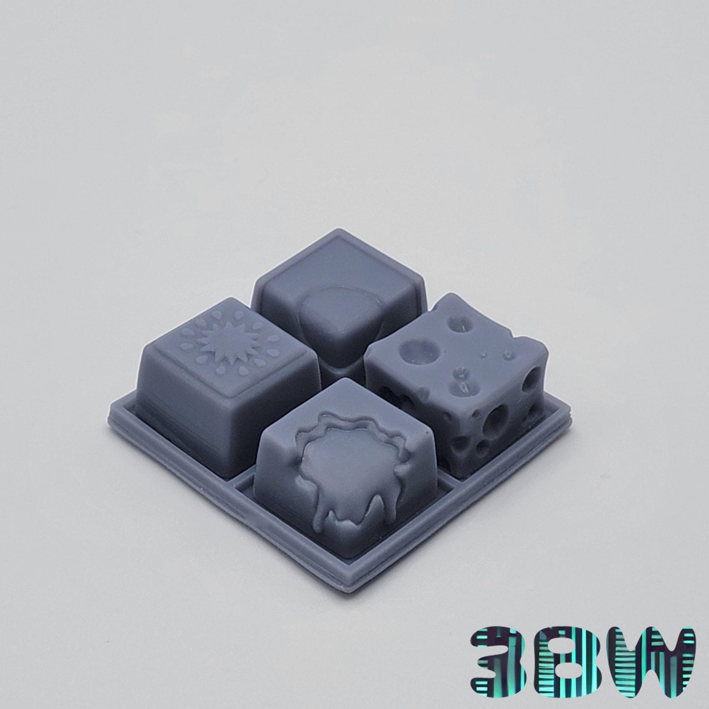 Food Keycap Set | Unpainted Resin Artisan Caps | Cherry MX | Cheese, Egg, Avocado, Kiwi
