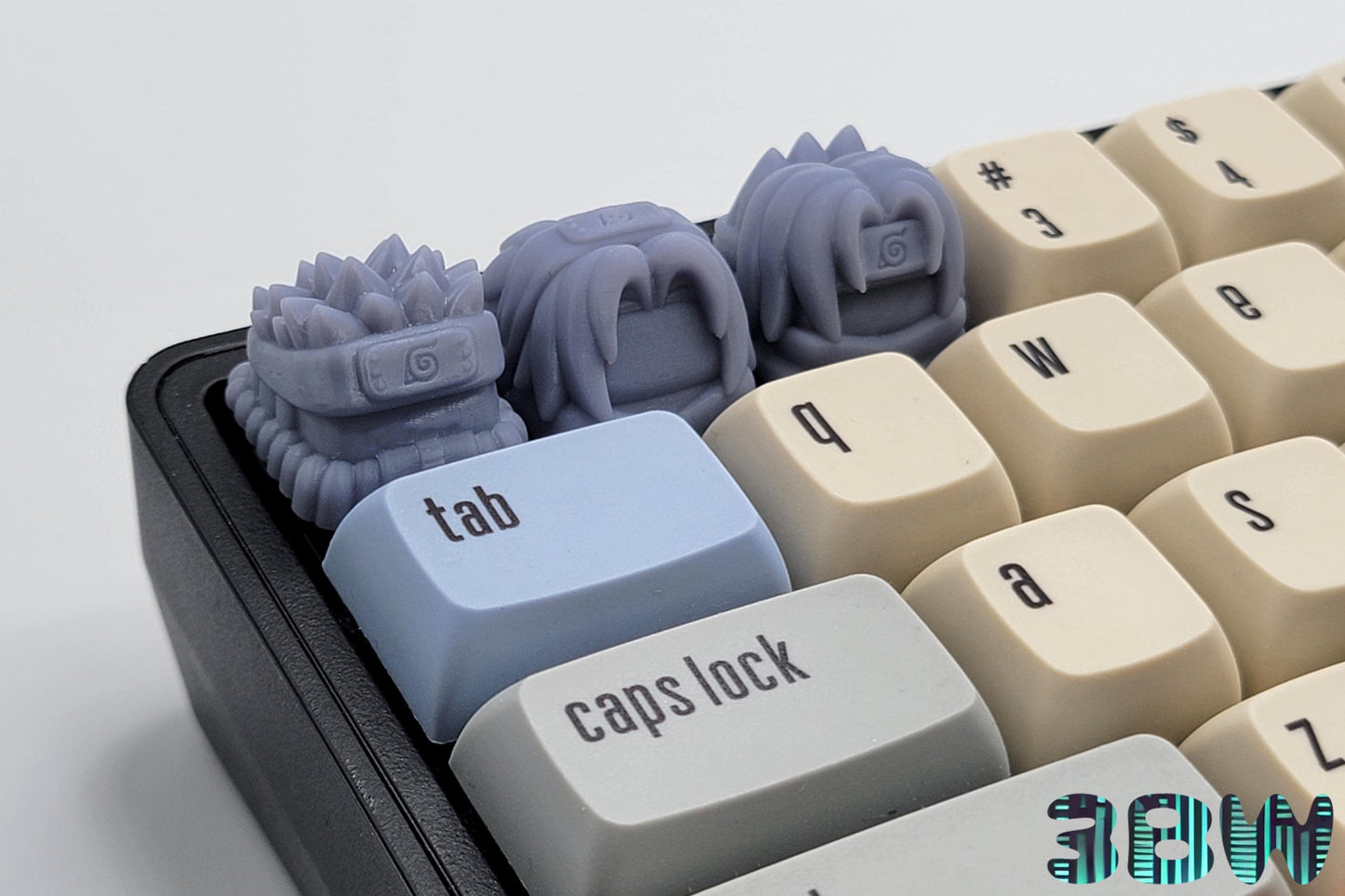 Naruto Keycap Set | Unpainted Resin Artisan Caps  | Cherry MX | Naruto, Sasuke, Sakura