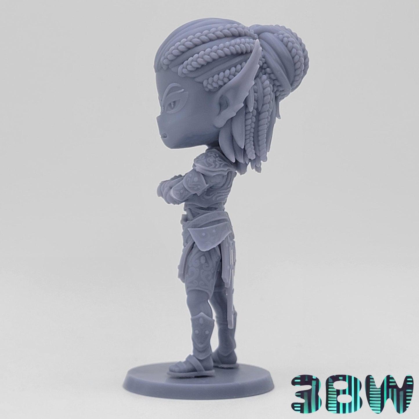 Chibi Lae'zel | 4-Inch Resin Model Kit | BG3 Baldur's Gate Githyanki Fighter