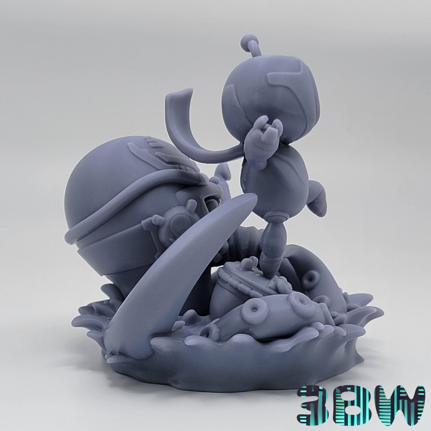 Astro Bot vs Waco Taco Battle Diorama | 3.5-Inch Resin Model Kit | DIY Model Kit