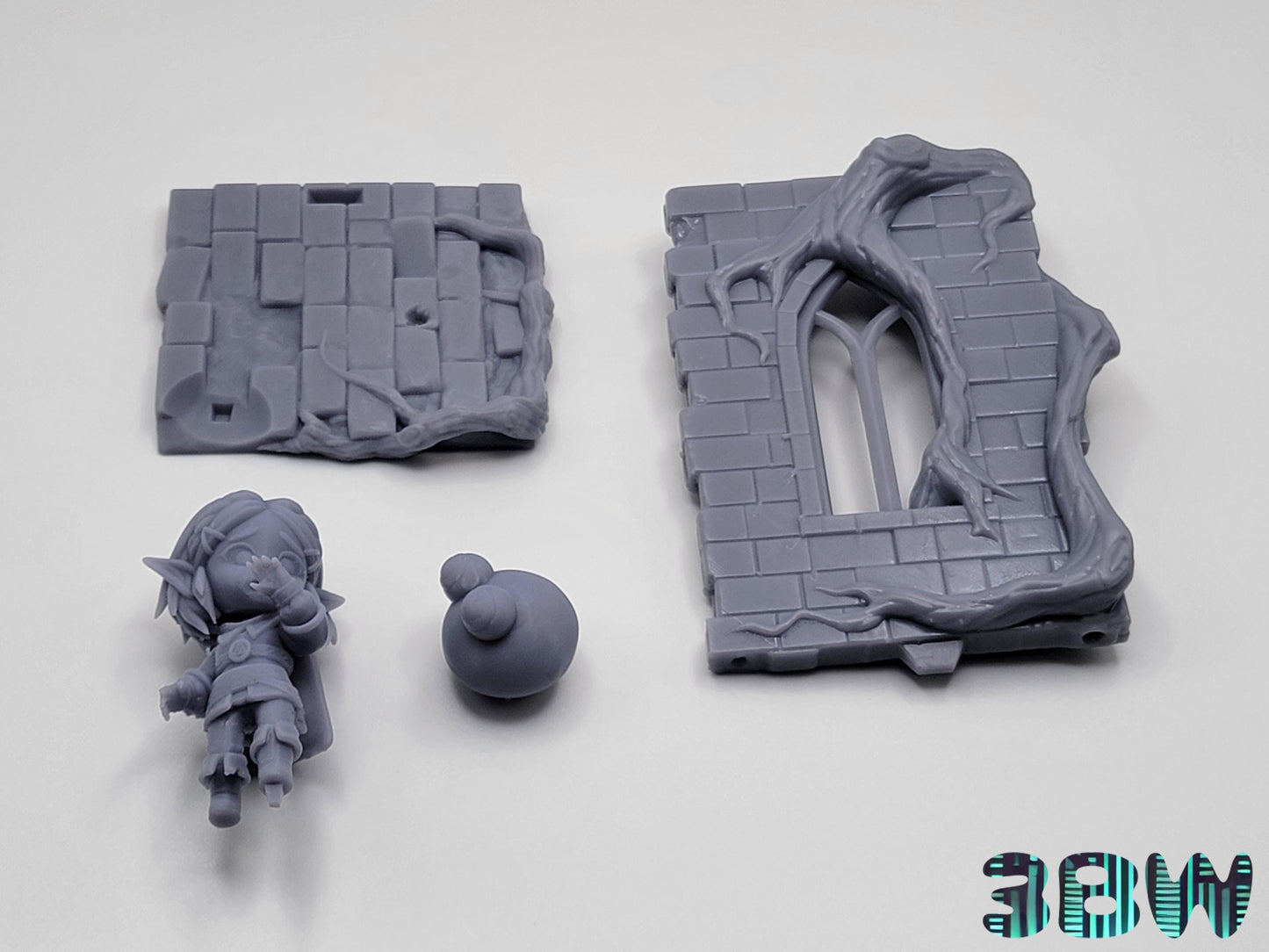 Chibi Princess Zelda | 3-Inch Resin Model Kit | DIY Breath of the Wild Scene with Chuchu Jelly