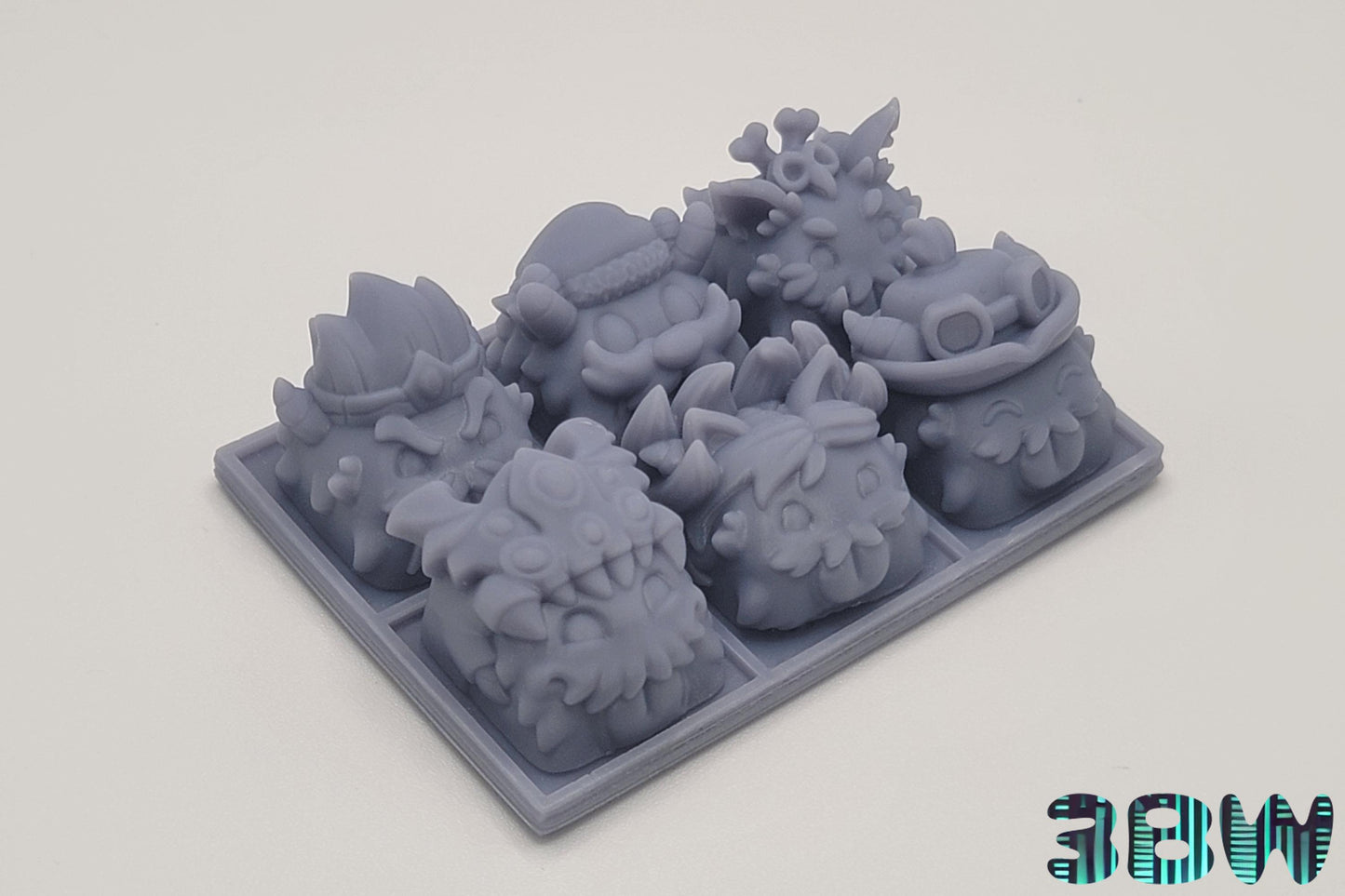 Poros Keycap Set | Unpainted Resin Artisan Caps | Cherry MX | League of Legends | Cute Gaming Keycaps