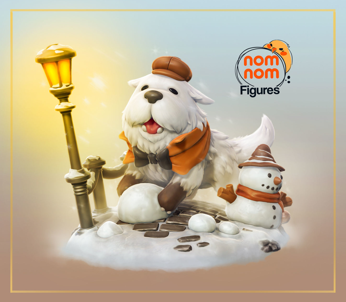 Chibi Bond | 2.5" Resin Model Kit | DIY Spy x Family Snow Scene