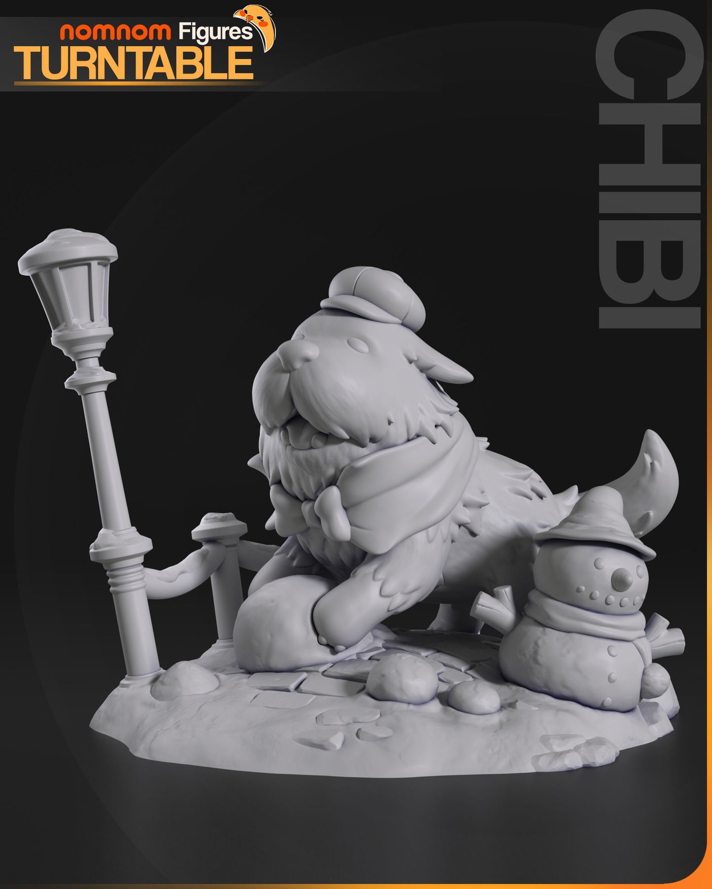 Chibi Bond | 2.5" Resin Model Kit | DIY Spy x Family Snow Scene