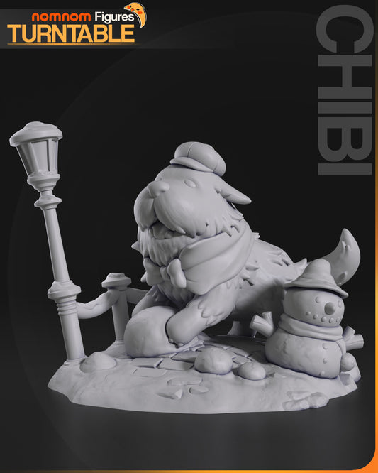 Chibi Bond | 2.5" Resin Model Kit | DIY Spy x Family Snow Scene