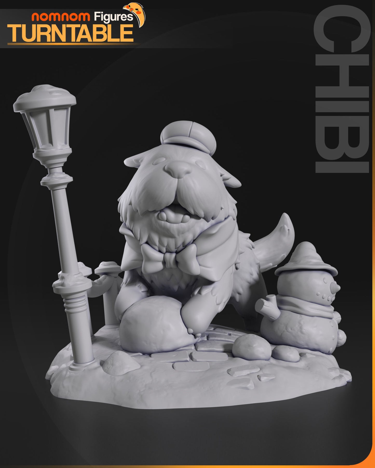 Chibi Bond | 2.5" Resin Model Kit | DIY Spy x Family Snow Scene