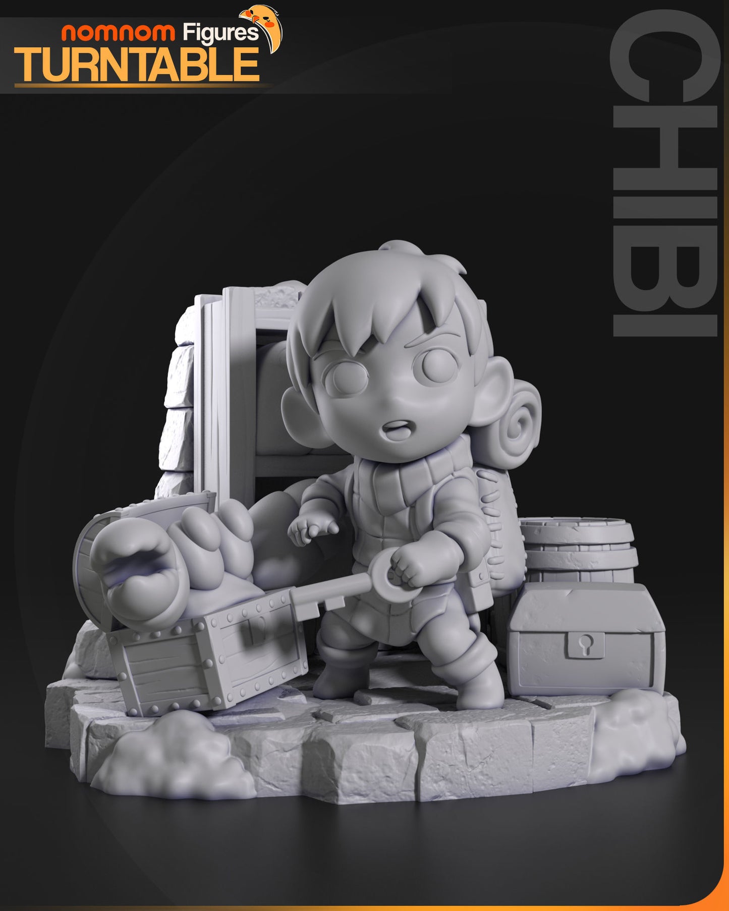 Chibi Chilchuck Tims | 2.5" Resin Model Kit | DIY Dungeon Meshi Halfling Thief