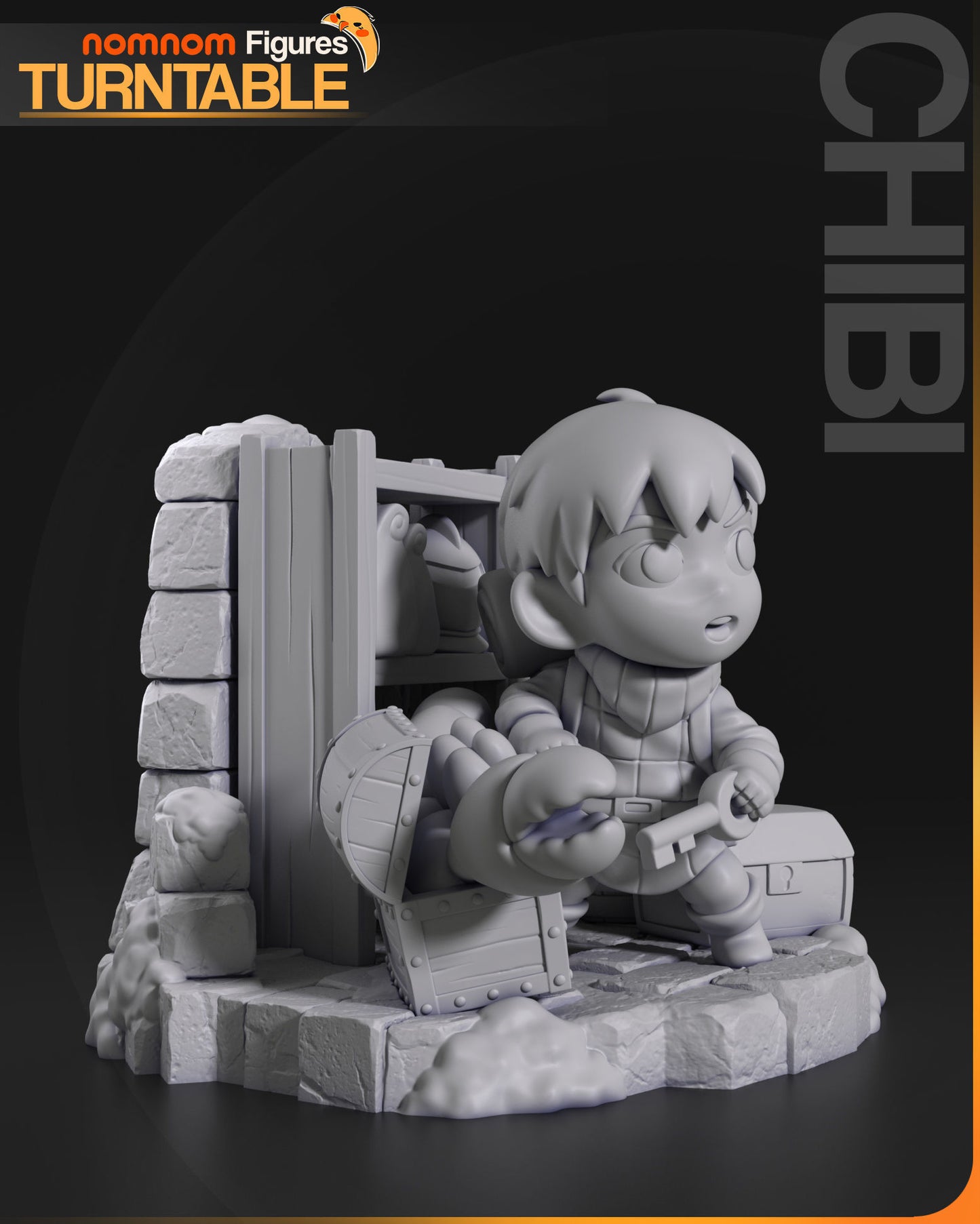 Chibi Chilchuck Tims | 2.5" Resin Model Kit | DIY Dungeon Meshi Halfling Thief