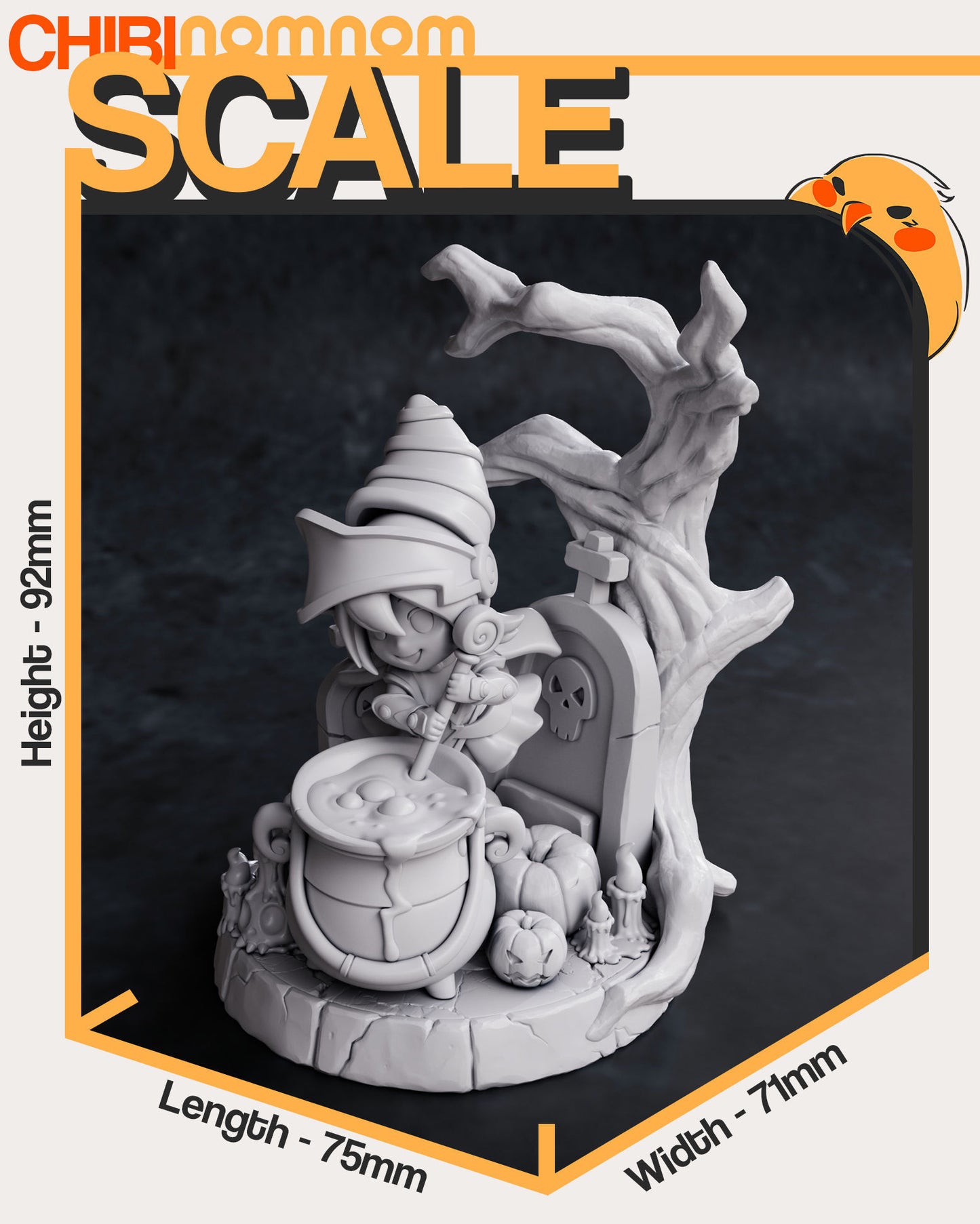 Chibi Dark Magician Girl | 3.5-Inch Resin Model Kit | DIY YuGiOh Spellcaster