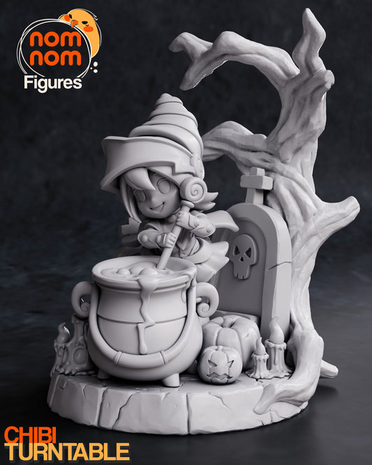 Chibi Dark Magician Girl | 3.5-Inch Resin Model Kit | DIY YuGiOh Spellcaster