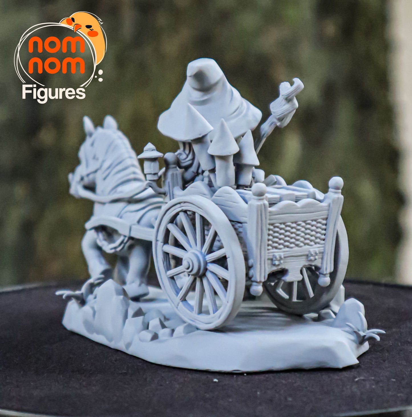 Chibi Gandalf the Grey | 3" Resin Model Kit | DIY Lord of the Rings Wizard with Cart