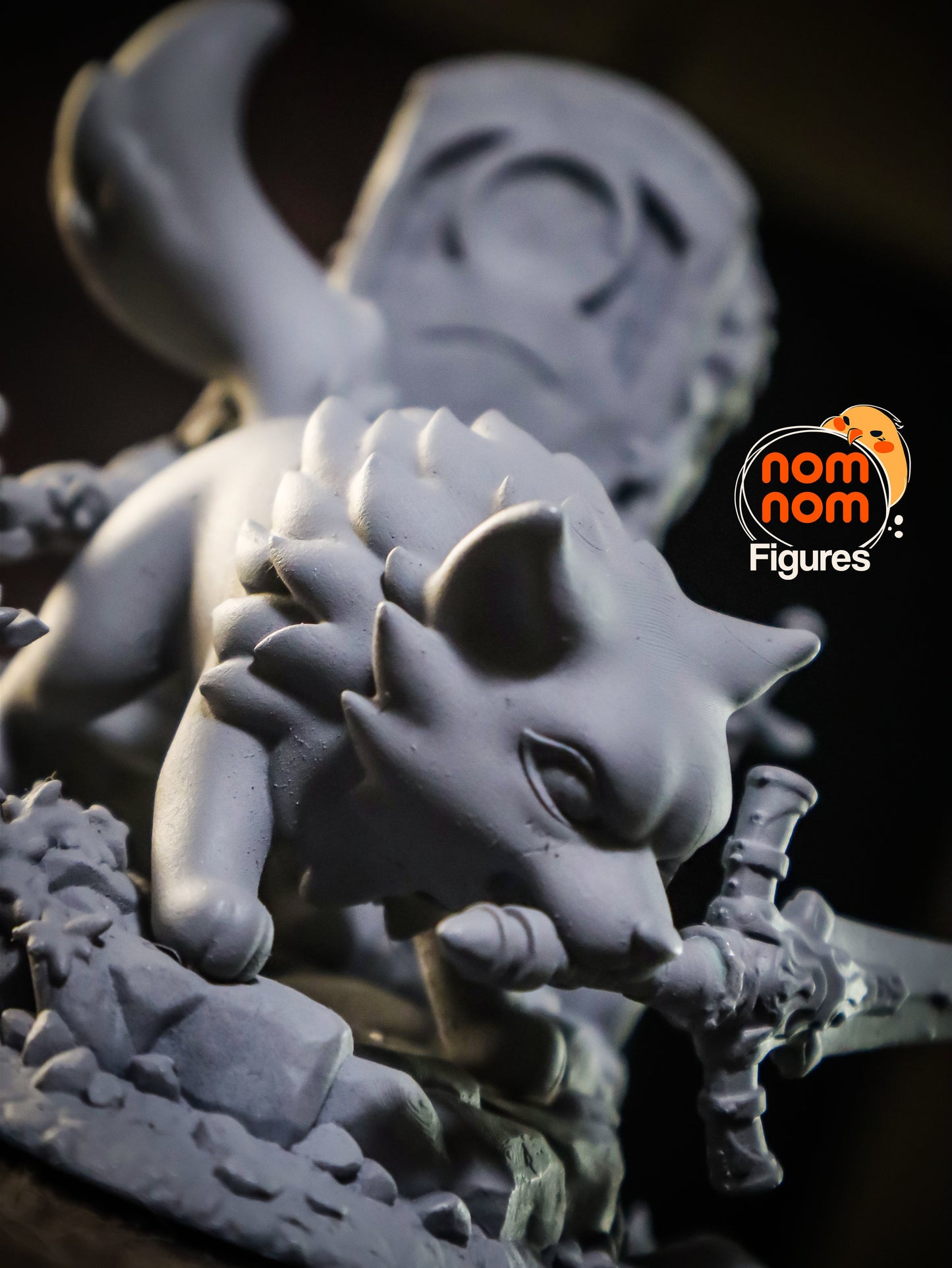 Chibi Great Grey Wolf Sif | 3" Resin Model Kit | DIY Dark Souls Legendary Wolf