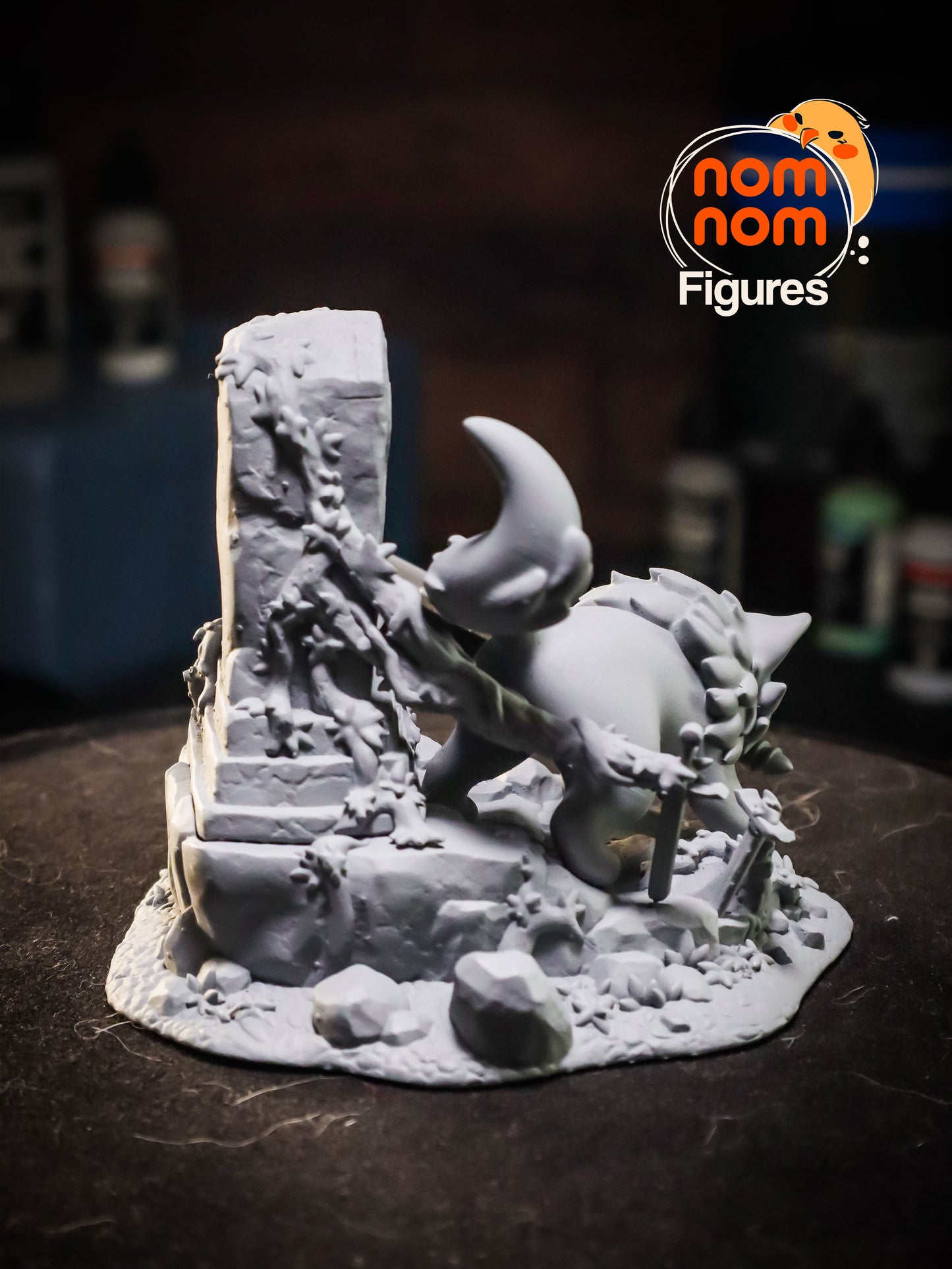 Chibi Great Grey Wolf Sif | 3" Resin Model Kit | DIY Dark Souls Legendary Wolf