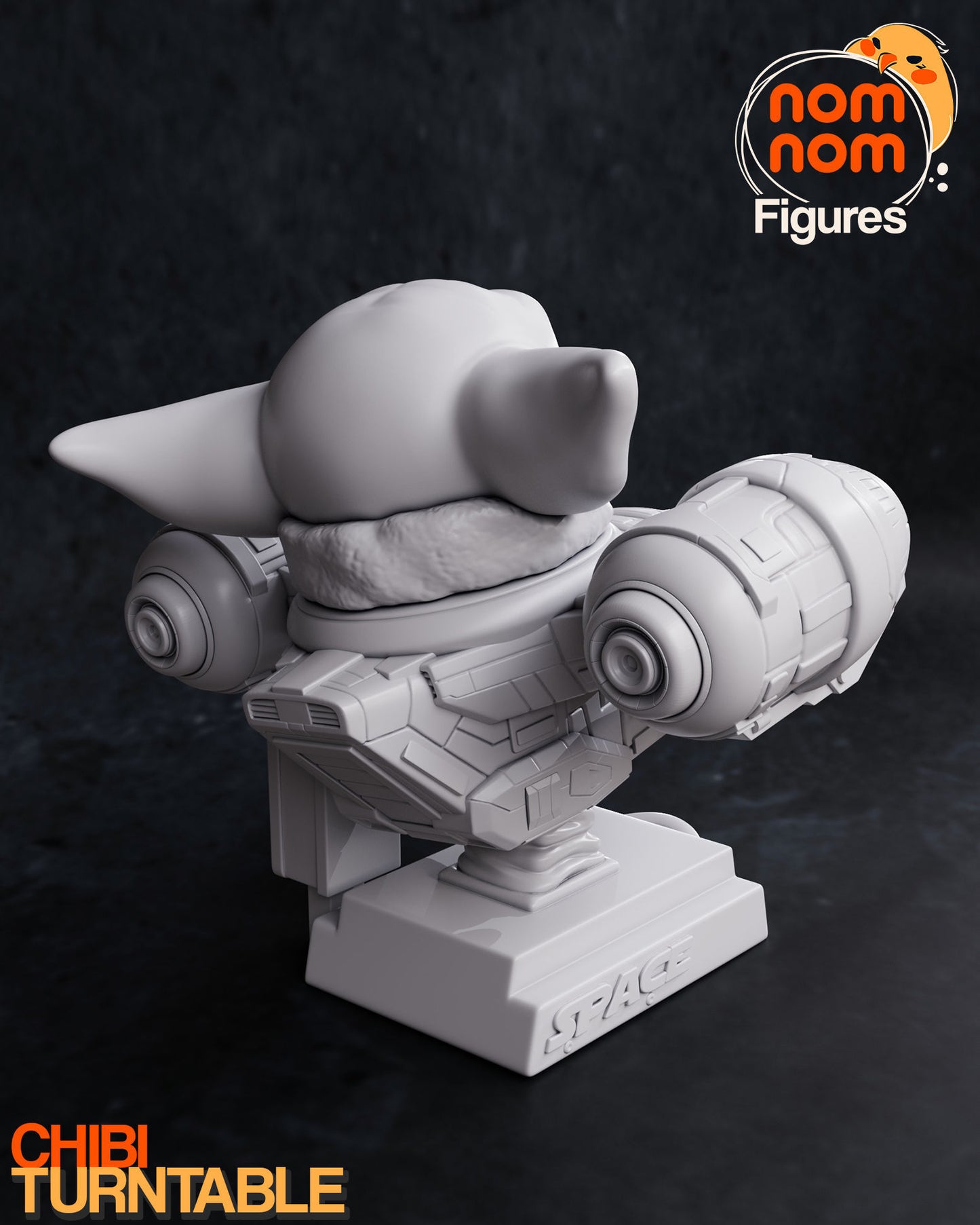 Chibi Grogu  | 3" Resin Model Kit | DIY Razor Crest Flight Scene