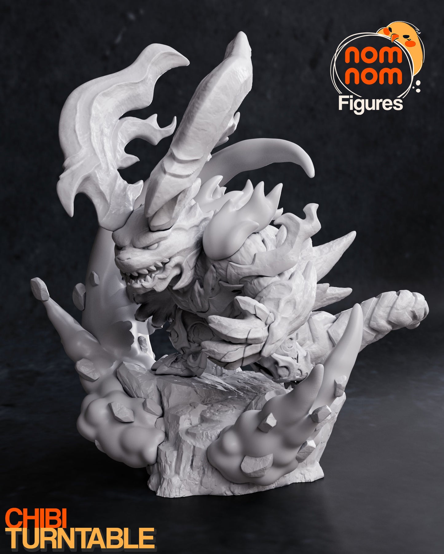 Chibi Ifrit | 3.5" Resin Model Kit | DIY Final Fantasy Fire Summon
