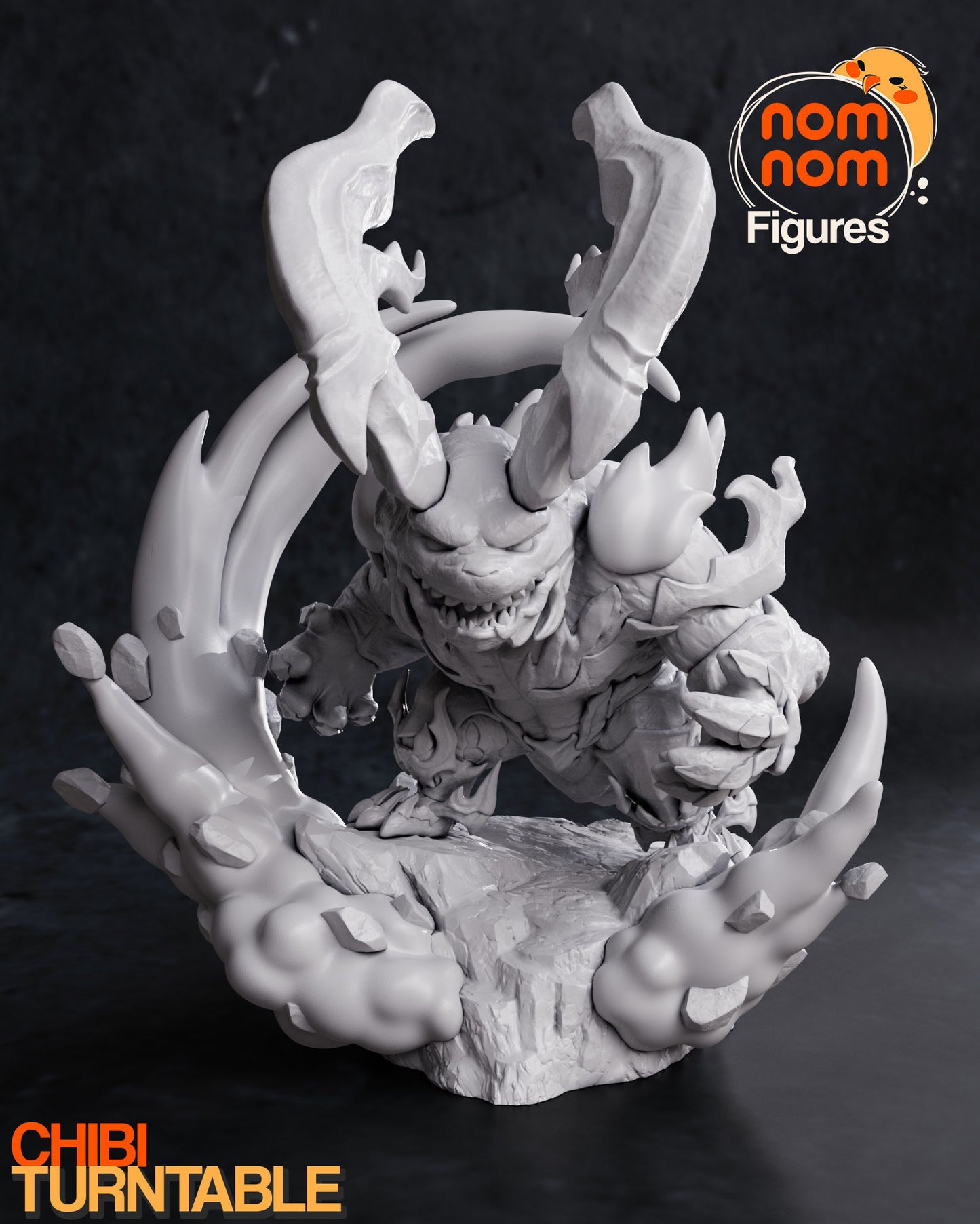 Chibi Ifrit | 3.5" Resin Model Kit | DIY Final Fantasy Fire Summon