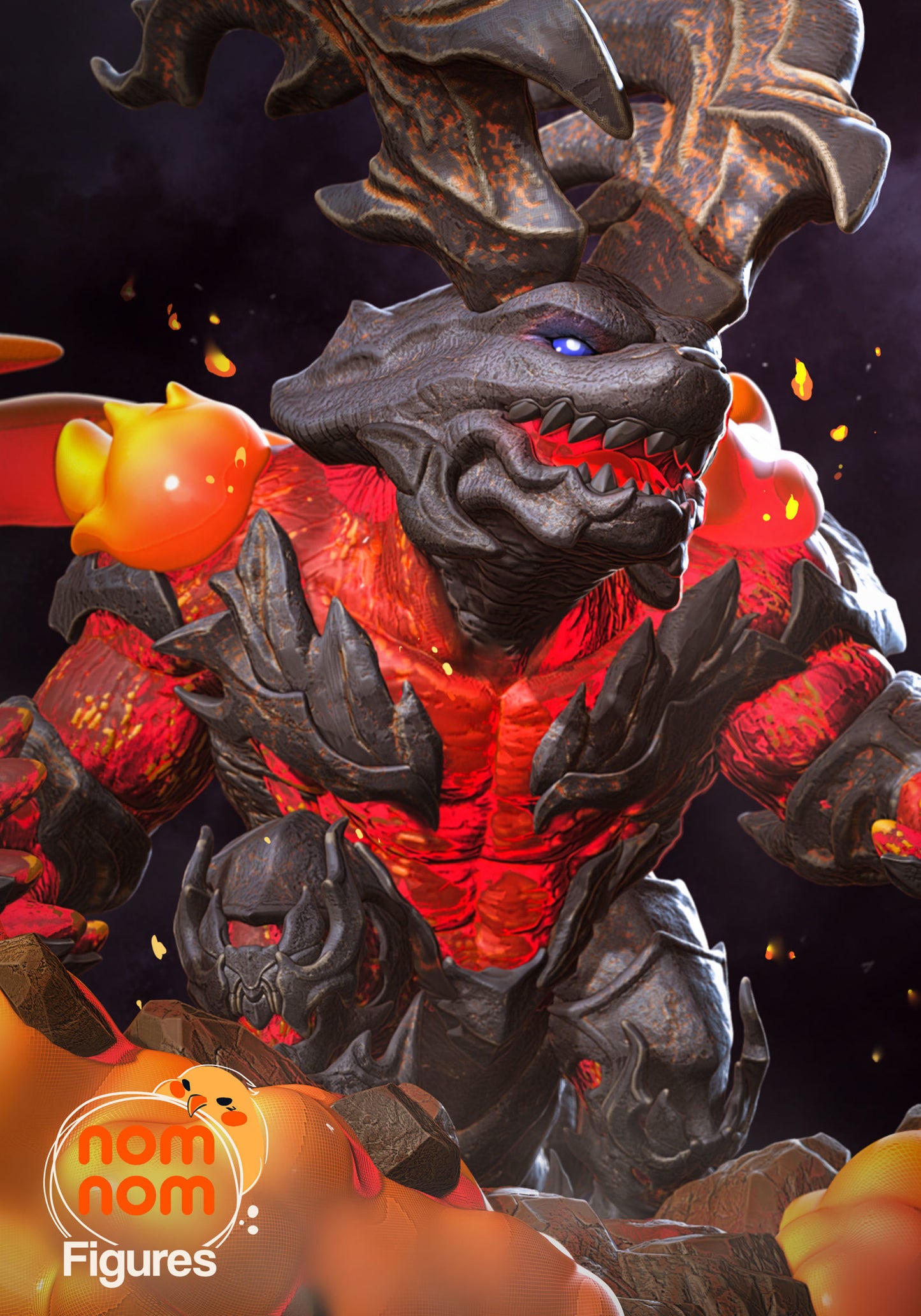 Chibi Ifrit | 3.5" Resin Model Kit | DIY Final Fantasy Fire Summon