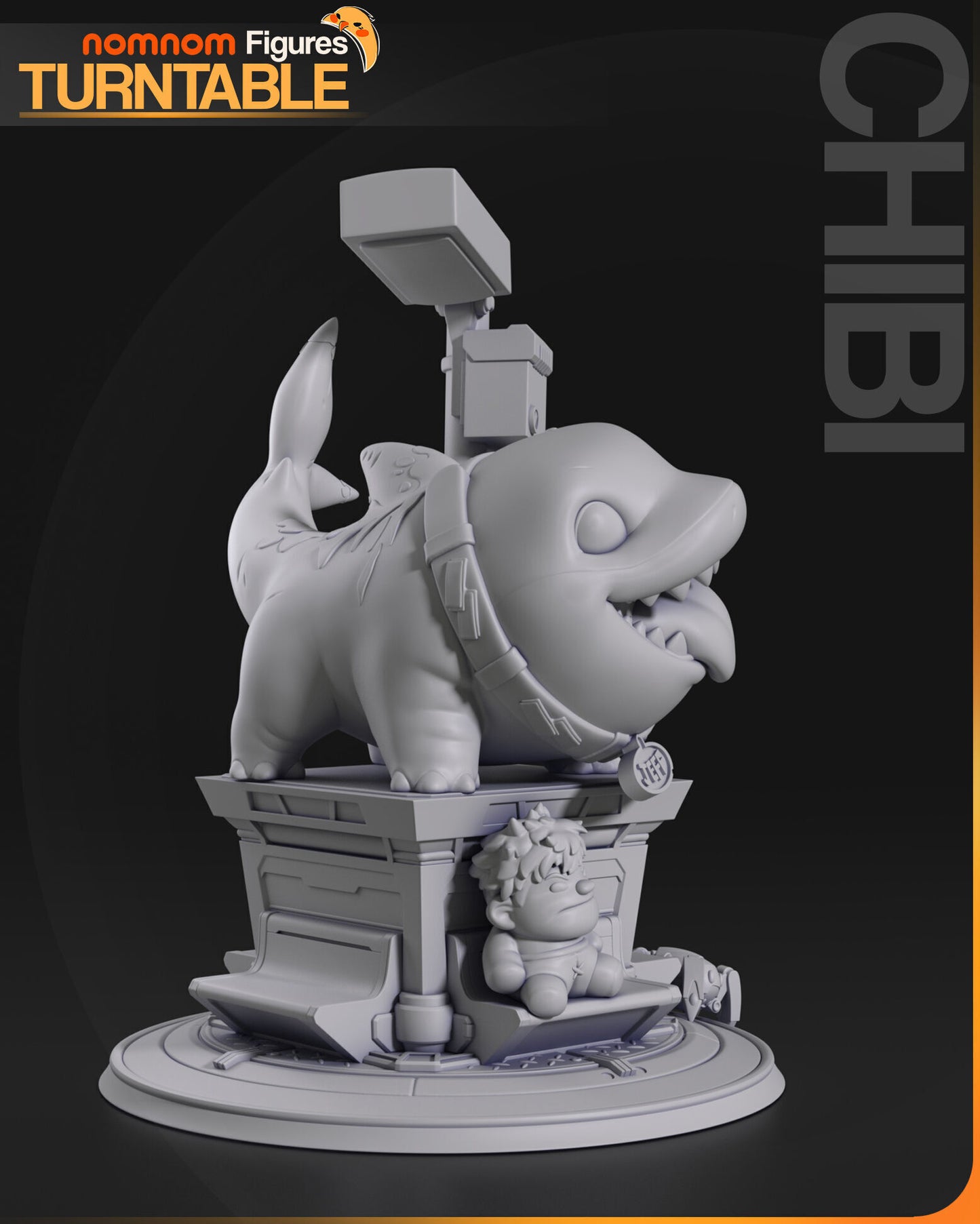 Chibi Jeff | 3" Resin Model Kit | DIY Marvel Rivals Character