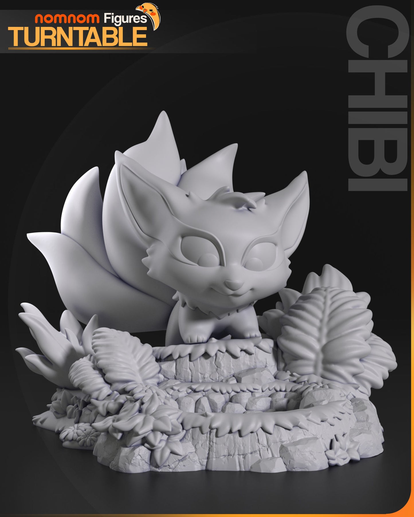 Chibi Kurama | 3" Resin Model Kit | DIY Naruto Nine-Tails Fox