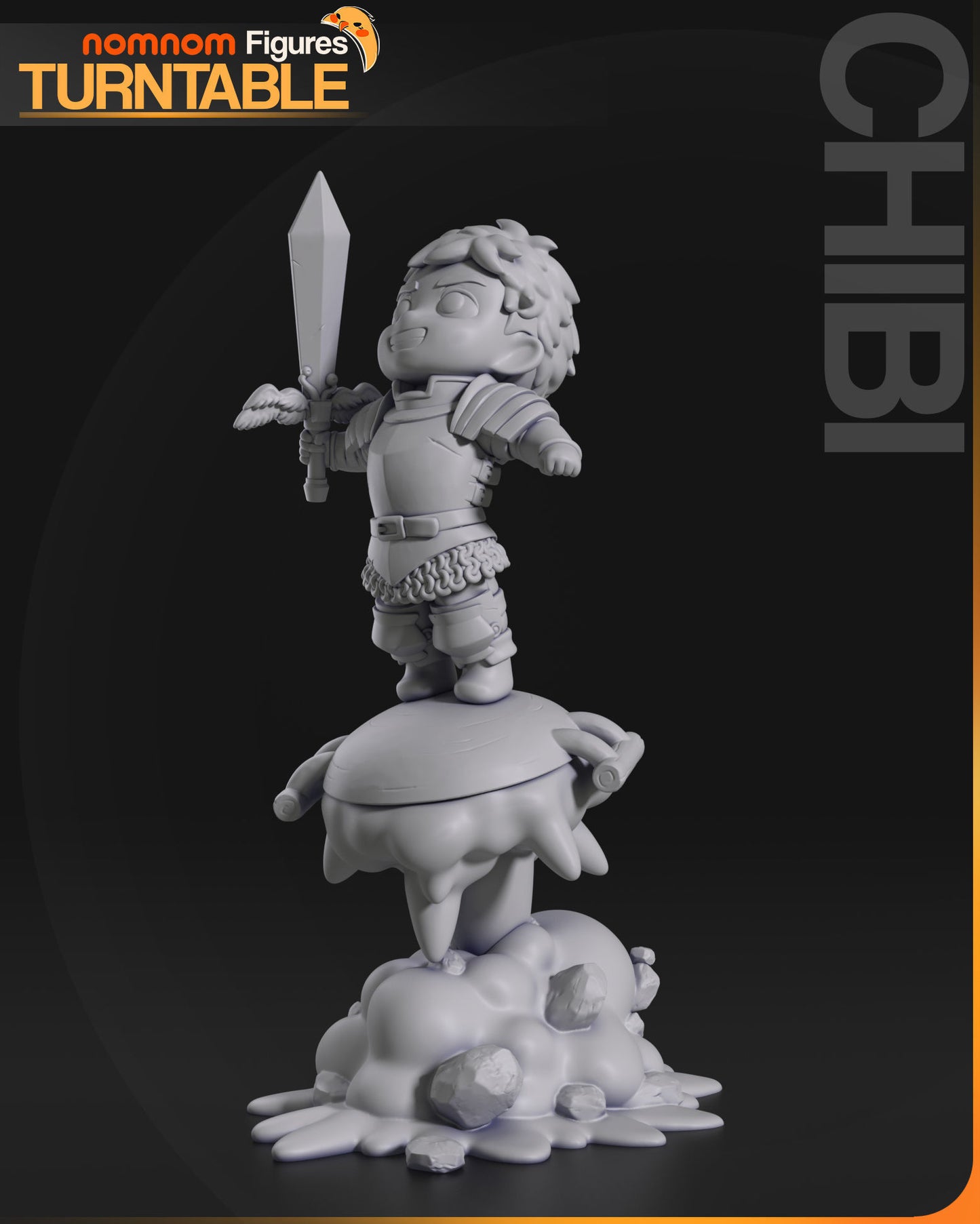 Chibi Laios | 5.5" Resin Model Kit | DIY Dungeon Meshi Human Fighter
