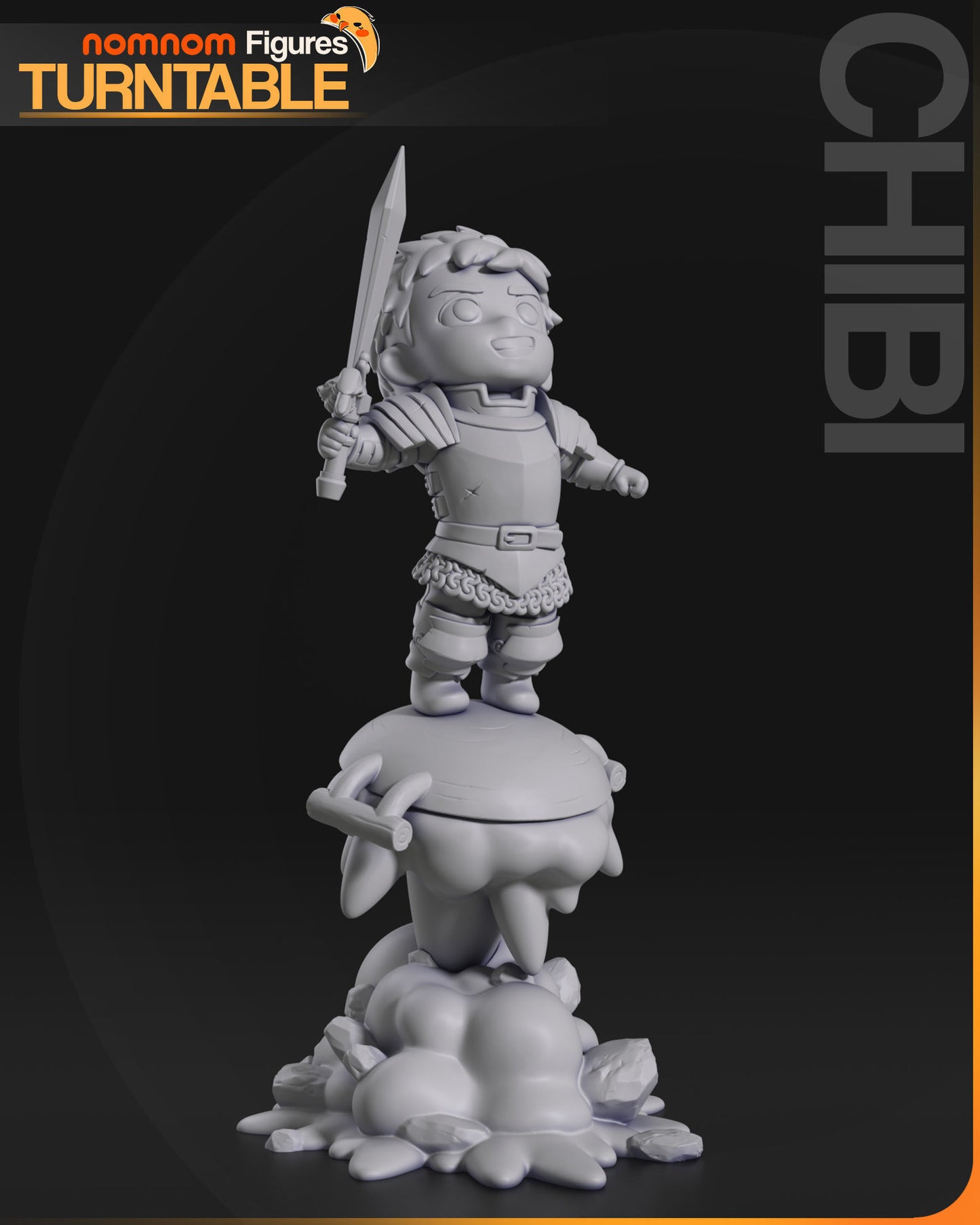 Chibi Laios | 5.5" Resin Model Kit | DIY Dungeon Meshi Human Fighter
