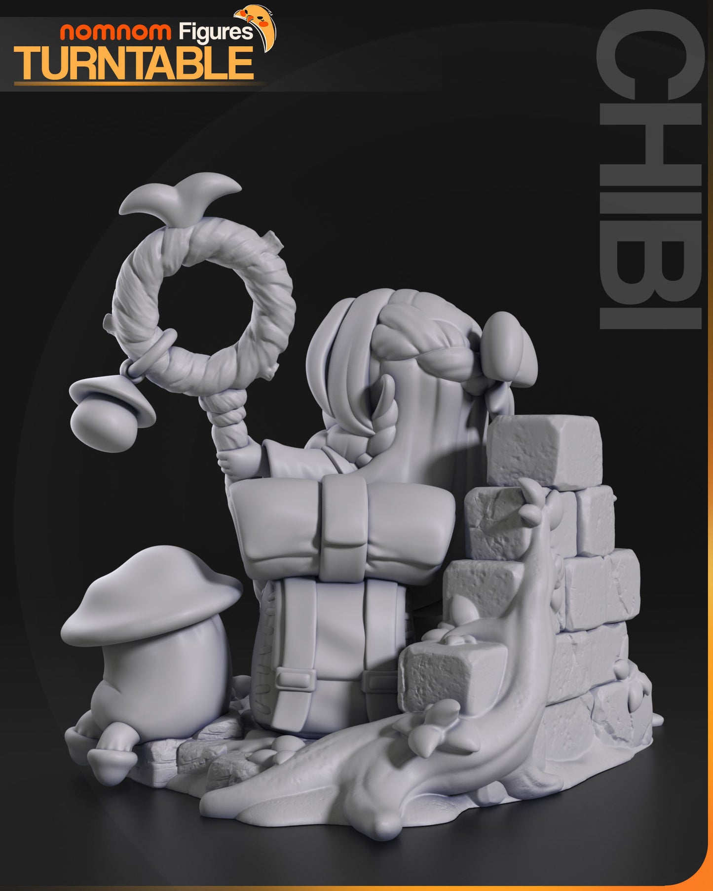 Chibi Marcille | 3.5" Resin Model Kit | DIY Dungeon Meshi Elf Mage