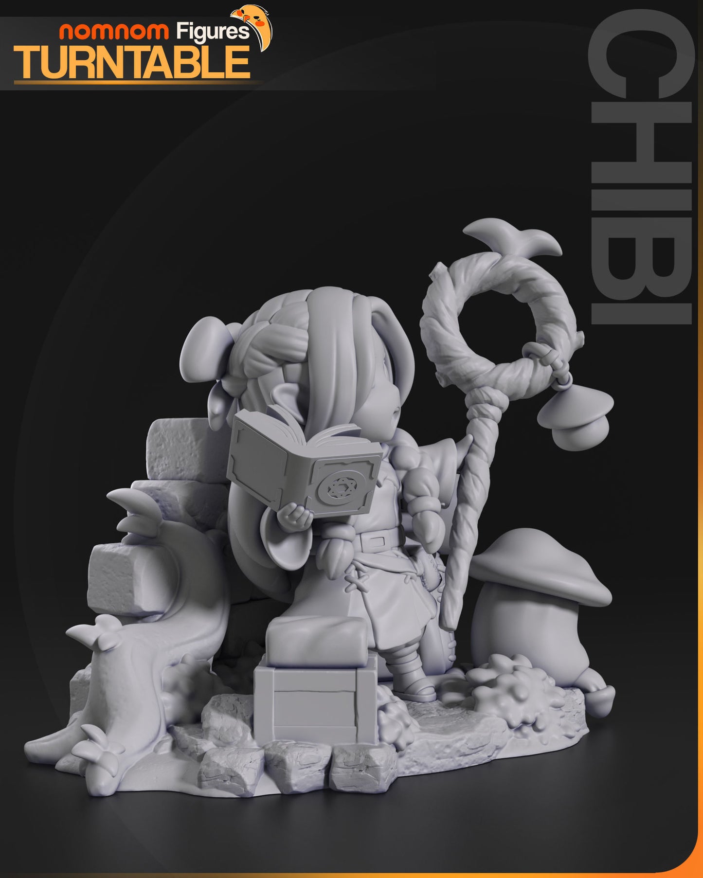 Chibi Marcille | 3.5" Resin Model Kit | DIY Dungeon Meshi Elf Mage