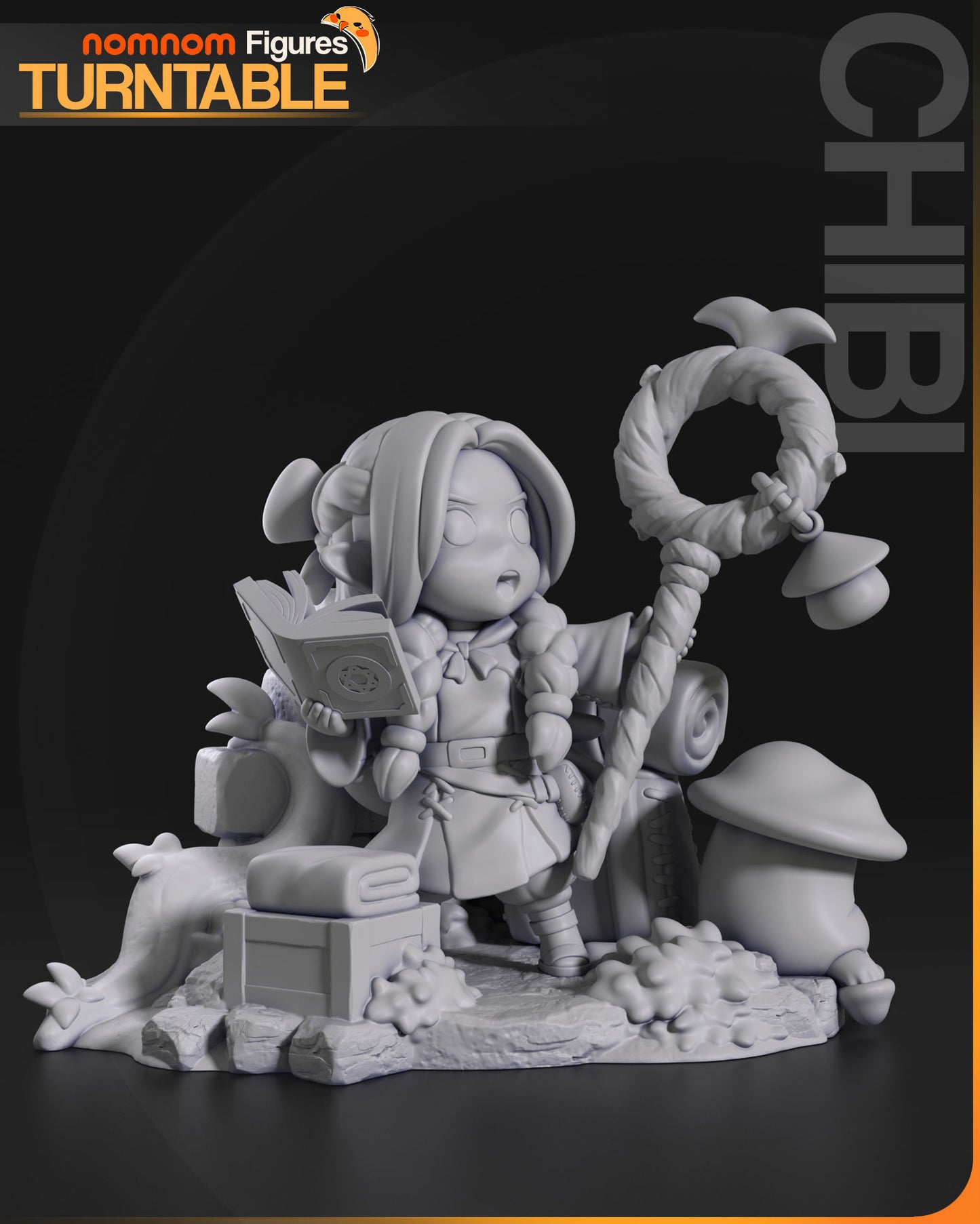 Chibi Marcille | 3.5" Resin Model Kit | DIY Dungeon Meshi Elf Mage