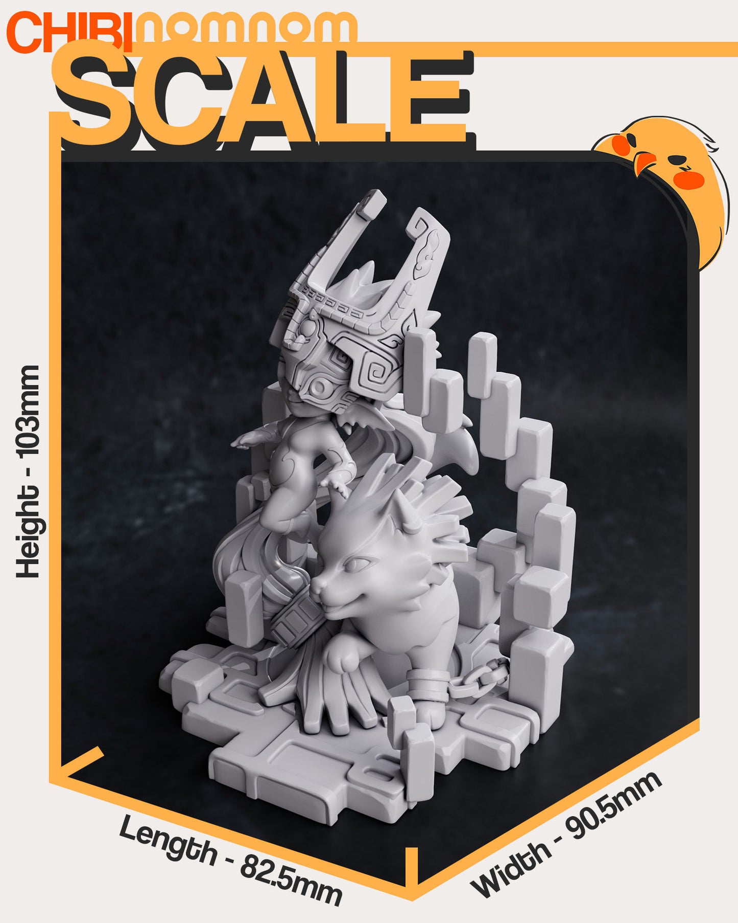 Chibi Midna | 4" Resin Model Kit | DIY Legend of Zelda Twilight Princess