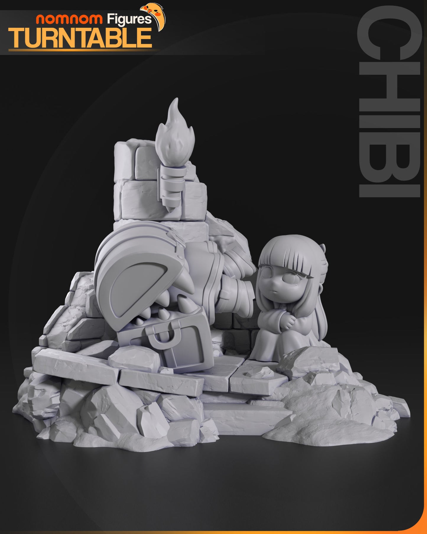 Chibi Mimic Chest x Frieren | 3.5" Resin Model Kit | DIY DND Fantasy Crossover