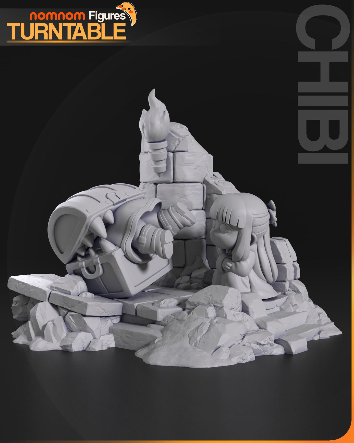 Chibi Mimic Chest x Frieren | 3.5" Resin Model Kit | DIY DND Fantasy Crossover