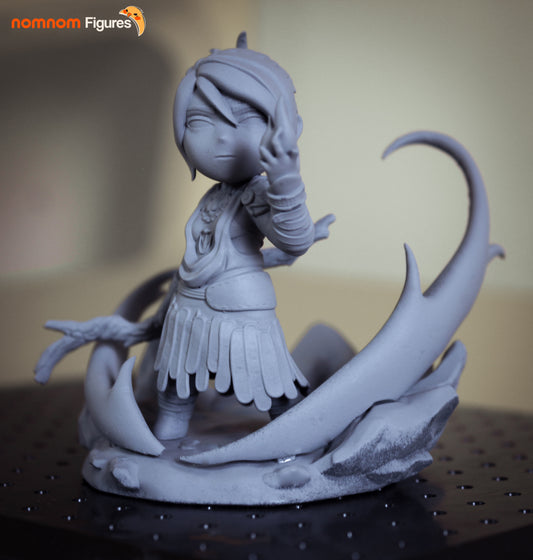 Chibi Morrigan | 3-Inch Resin Model Kit | DIY Dragon Age Sorceror/Wizard