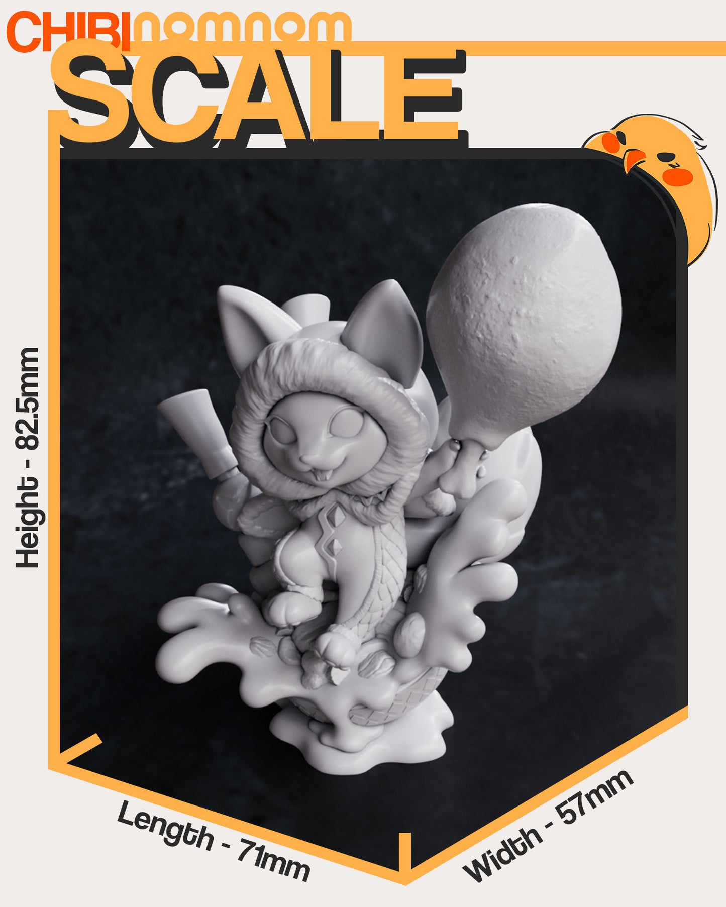 Chibi Palico | 3" Resin Model Kit | DIY Monster Hunter Feline Companion