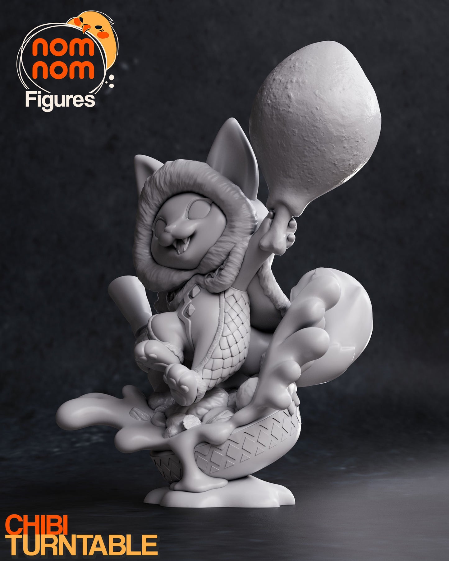 Chibi Palico | 3" Resin Model Kit | DIY Monster Hunter Feline Companion