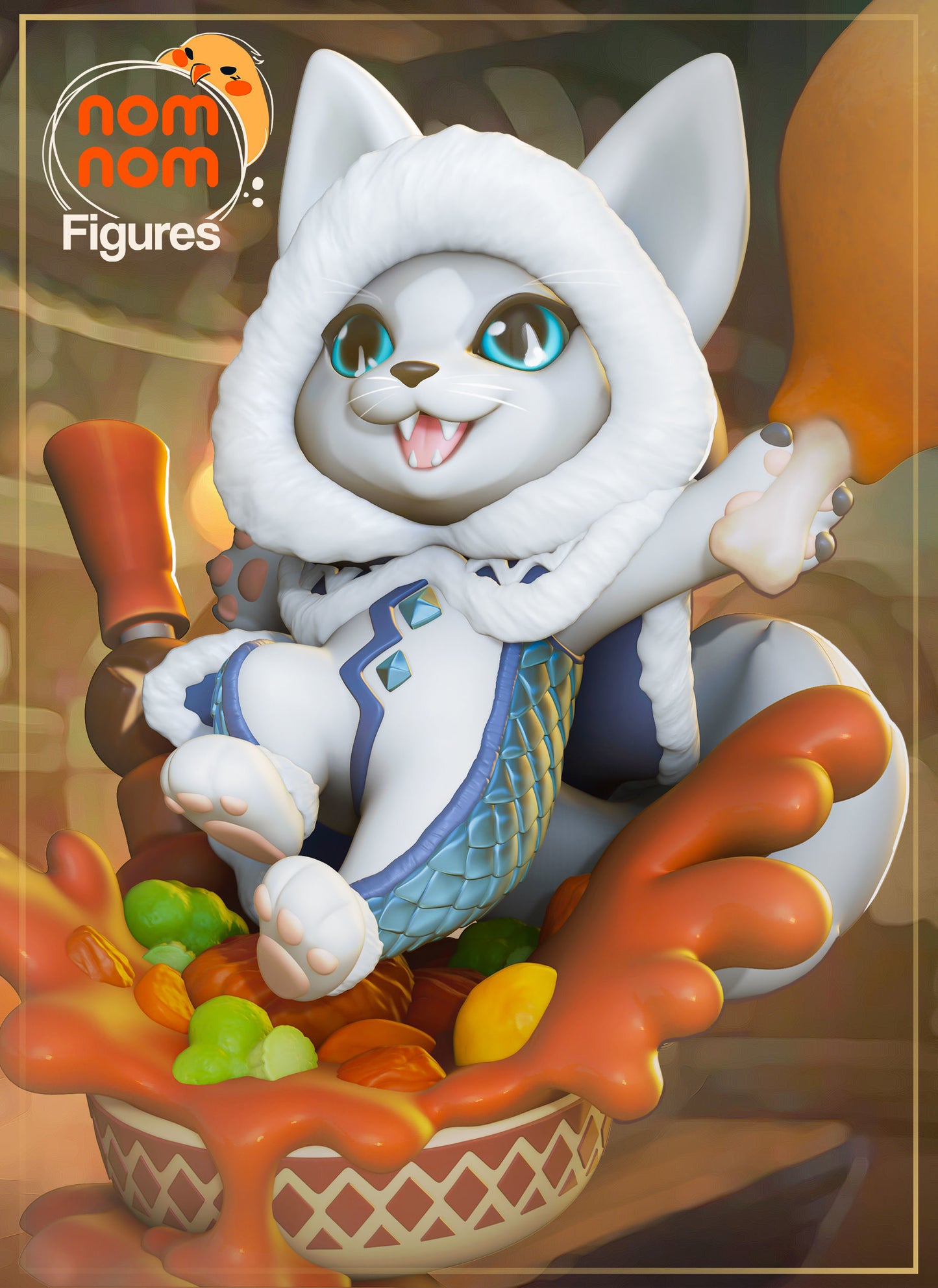 Chibi Palico | 3" Resin Model Kit | DIY Monster Hunter Feline Companion