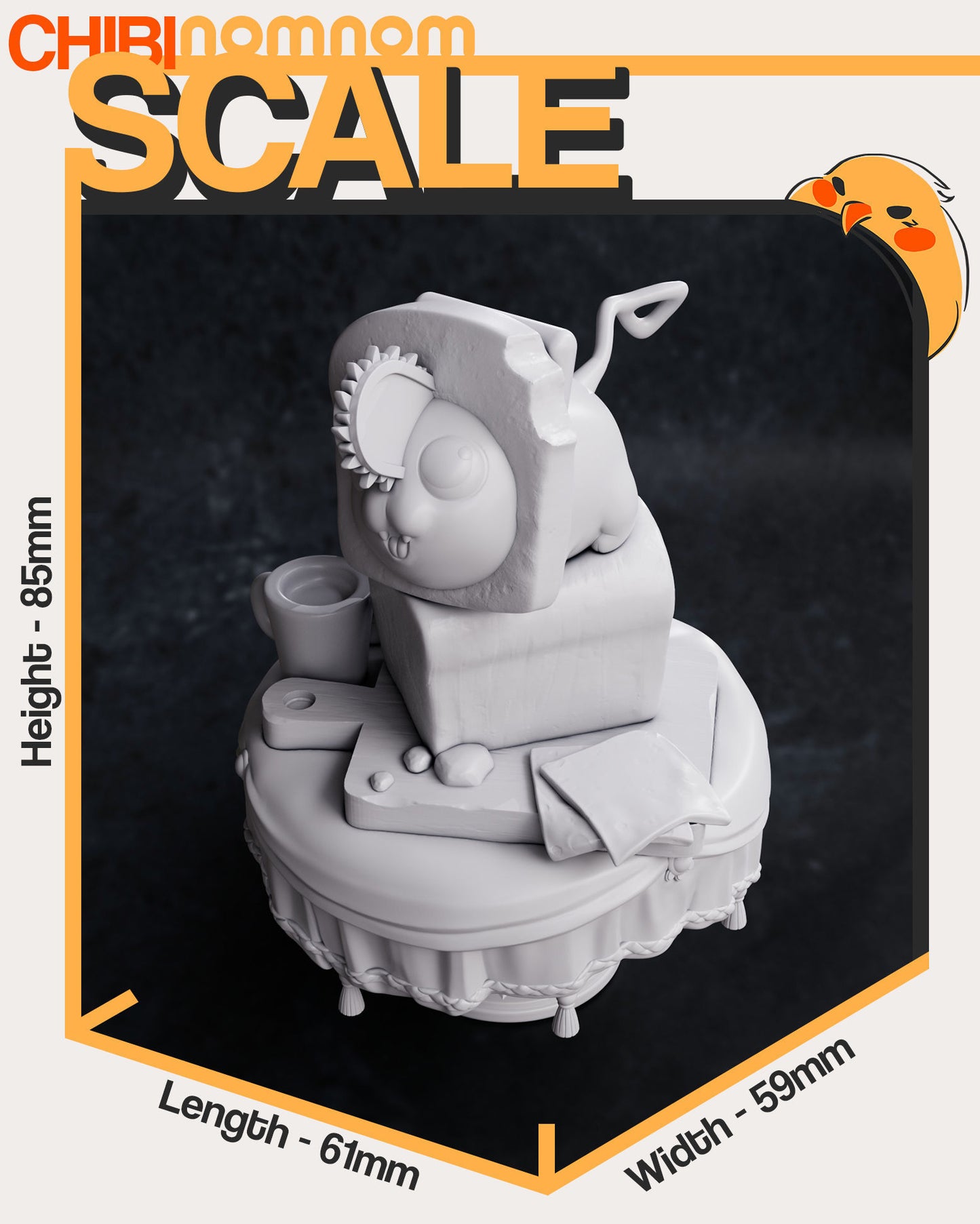 Chibi Pochita | 3.5" Resin Model Kit | DIY Chainsaw Man Adorable Demon