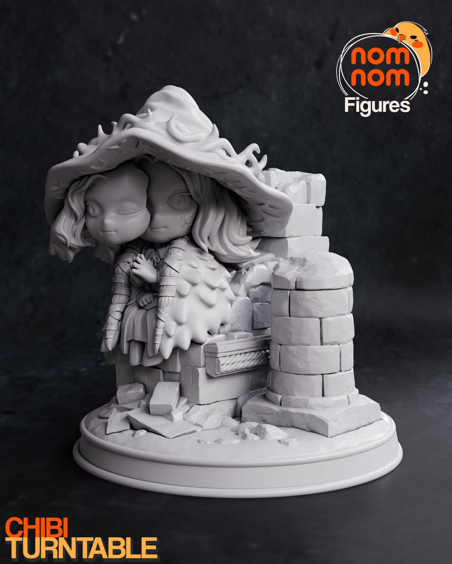 Chibi Ranni | 3" Resin Model Kit | DIY Elden Ring Goddess of the Dark Moon