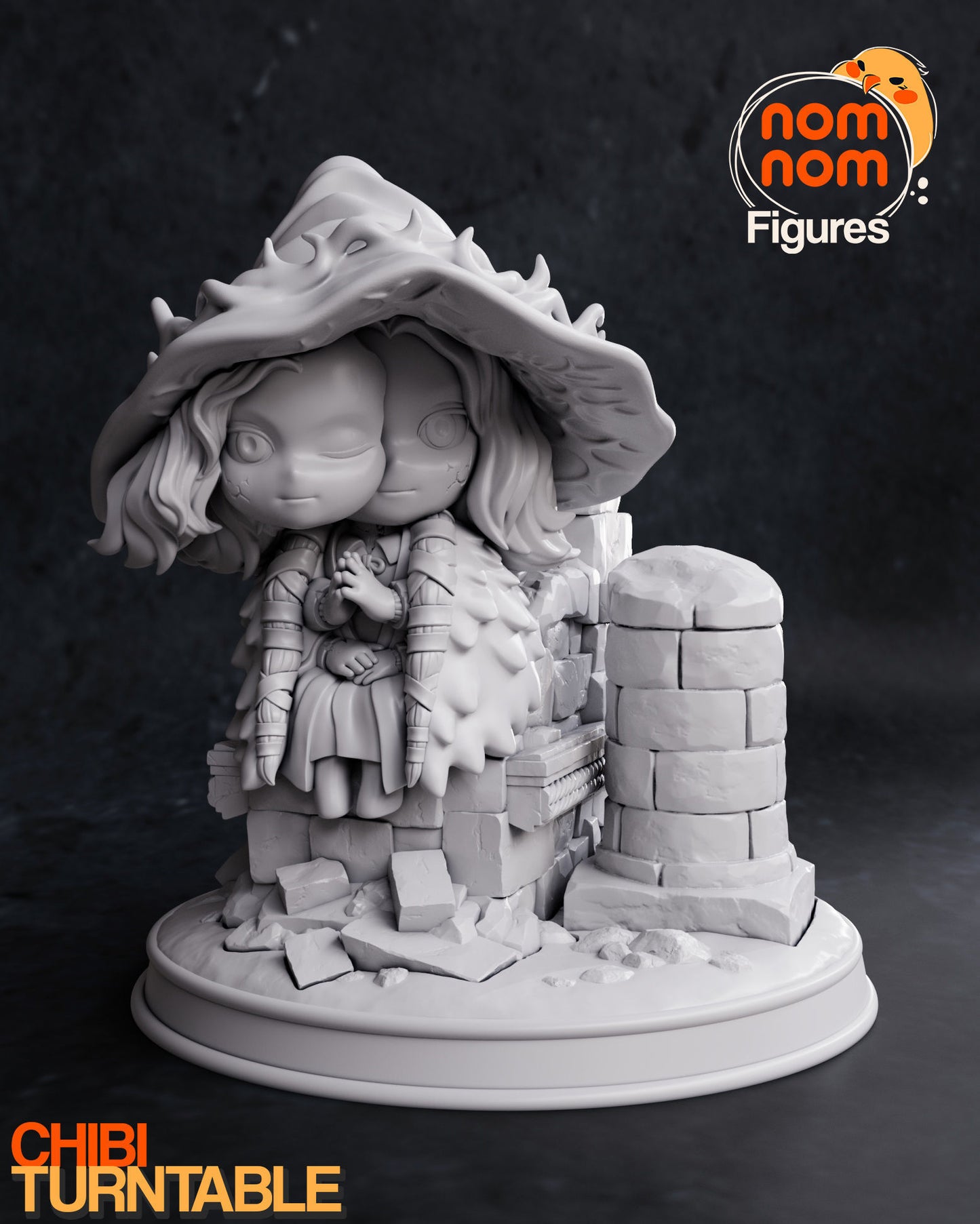 Chibi Ranni | 3" Resin Model Kit | DIY Elden Ring Goddess of the Dark Moon