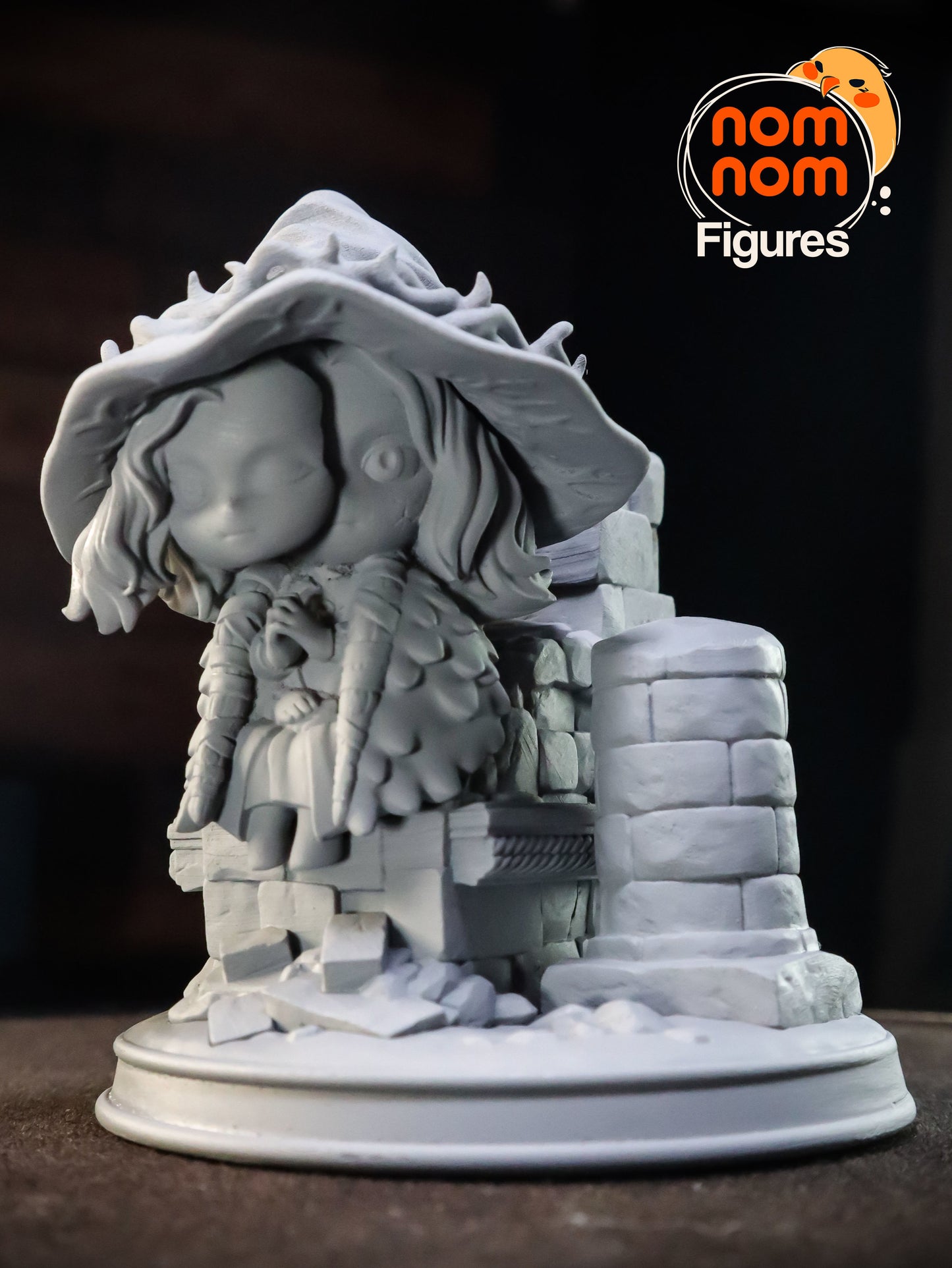 Chibi Ranni | 3" Resin Model Kit | DIY Elden Ring Goddess of the Dark Moon