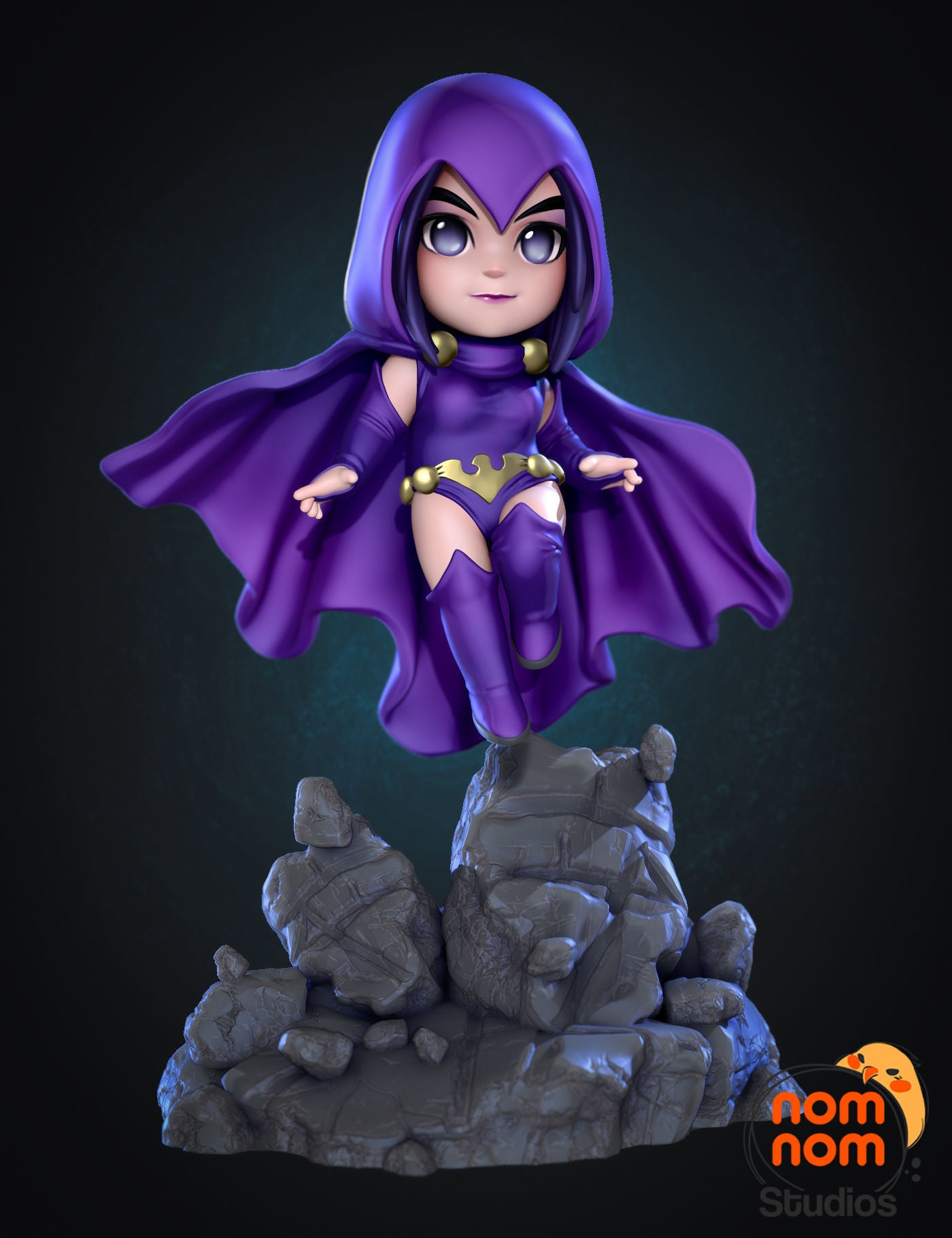 Chibi Raven | 2" Resin Model Kit | DIY Teen Titans Sorceress
